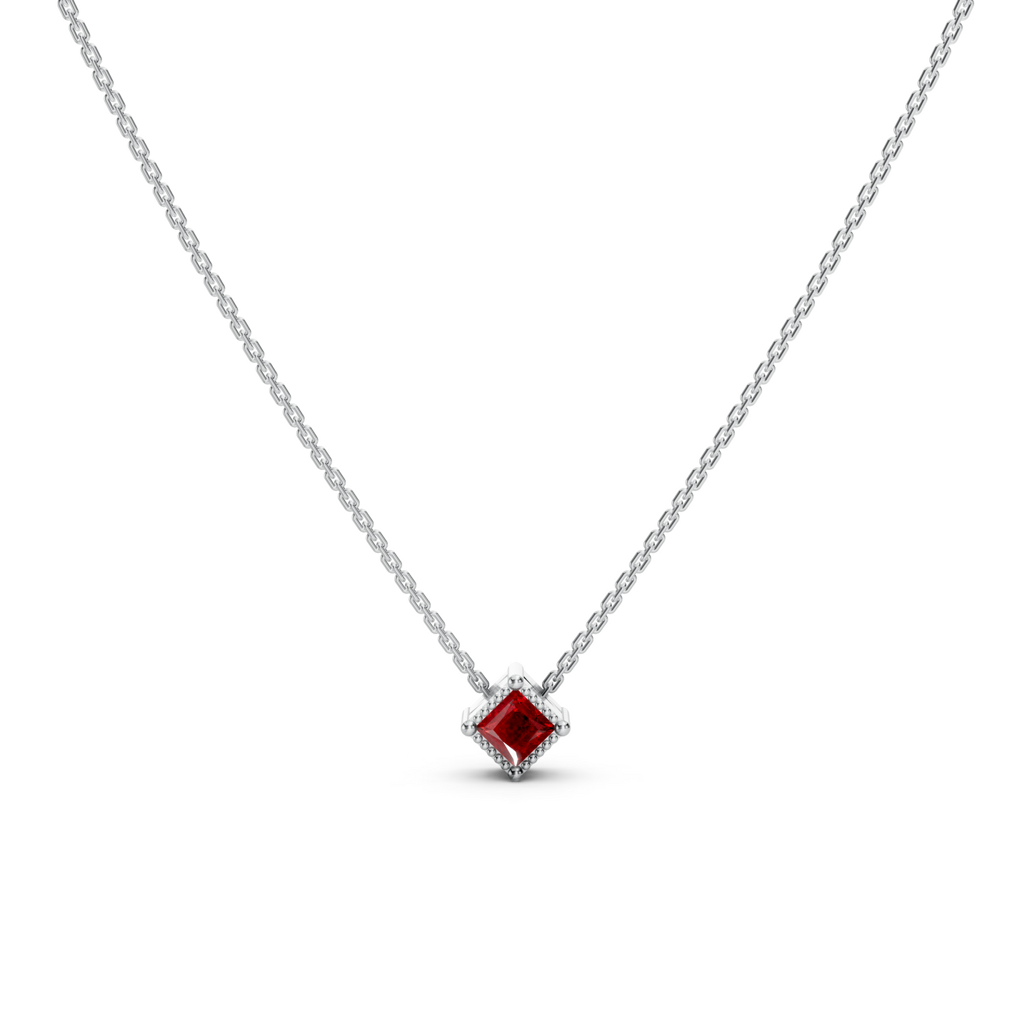 Dainty Pink Gemstone Necklace