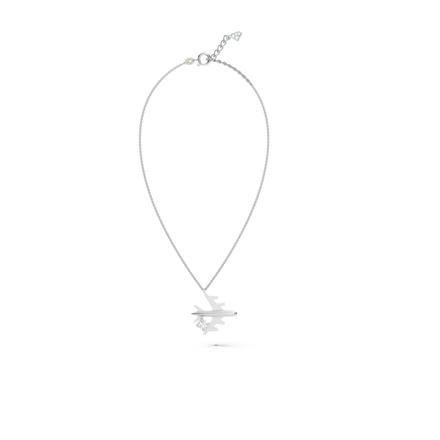 Solitaire Diamant Fly Halskæde