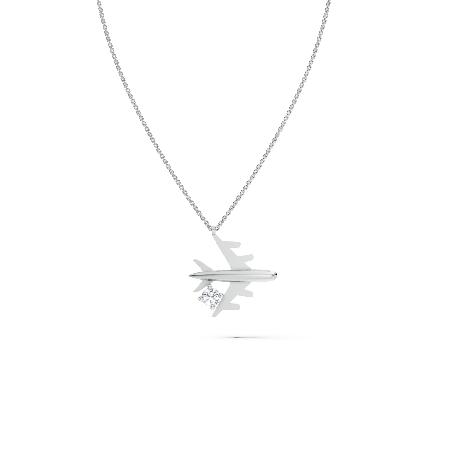 Solitaire Diamant Fly Halskæde