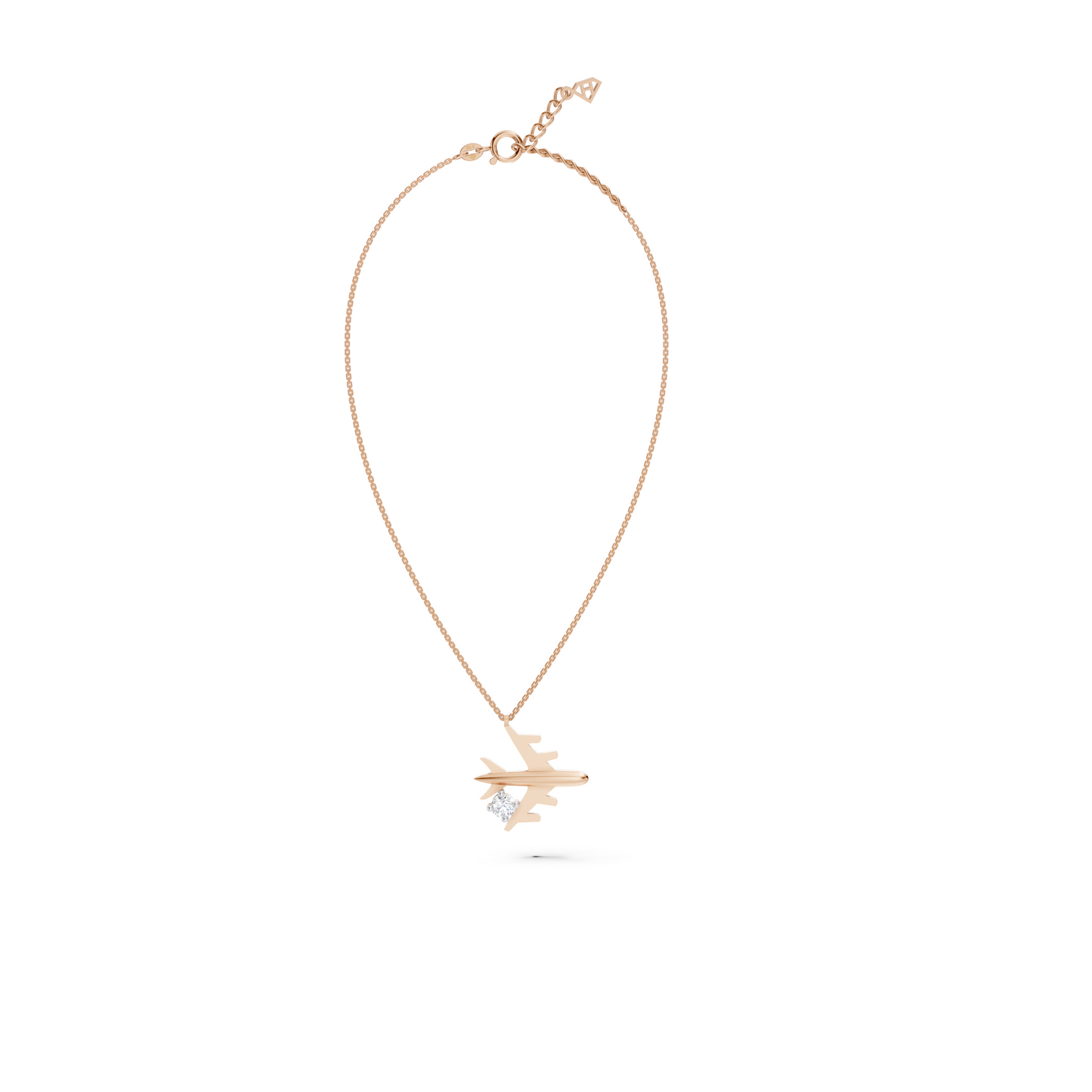 Solitaire Diamant Fly Halskæde