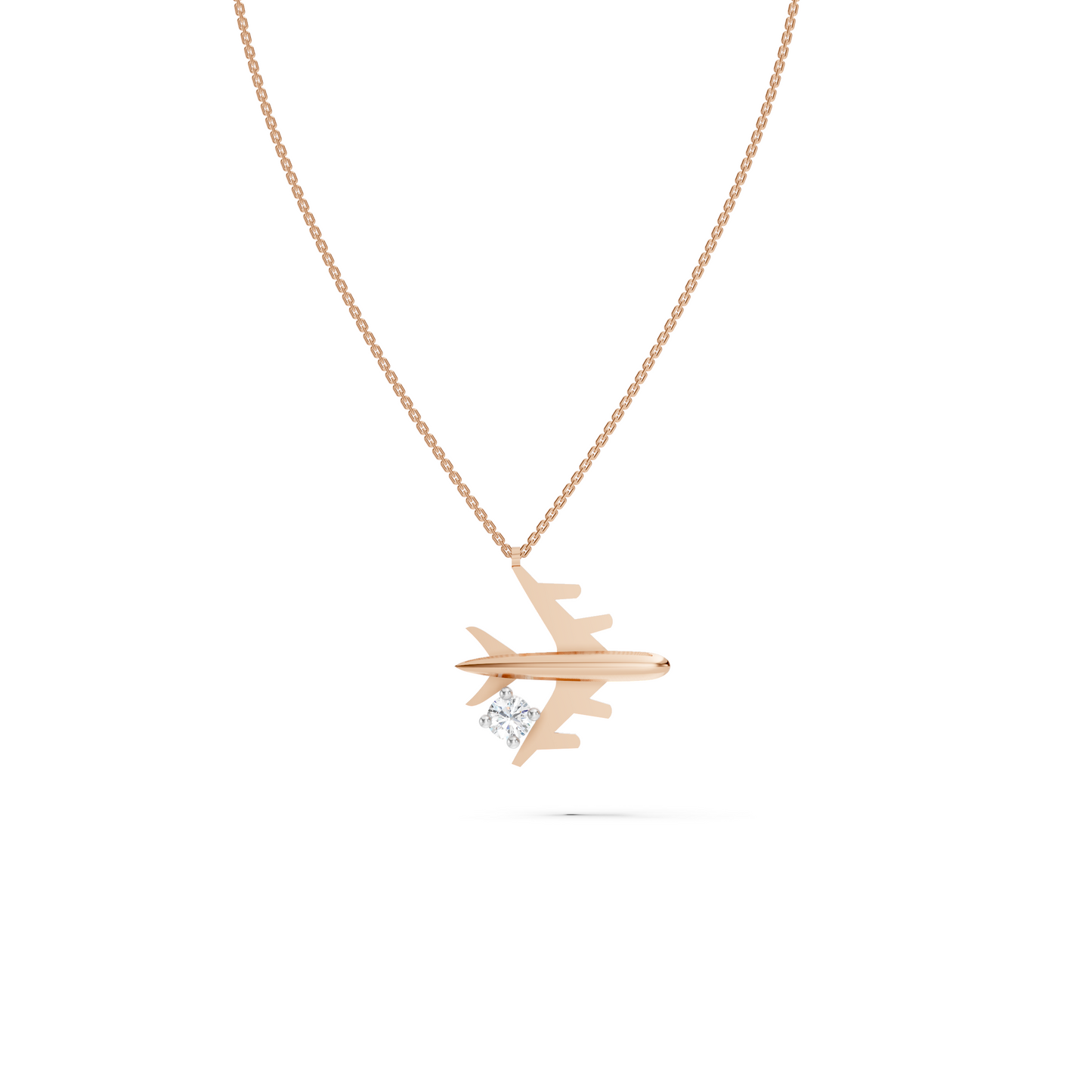 Solitaire Diamant Fly Halskæde