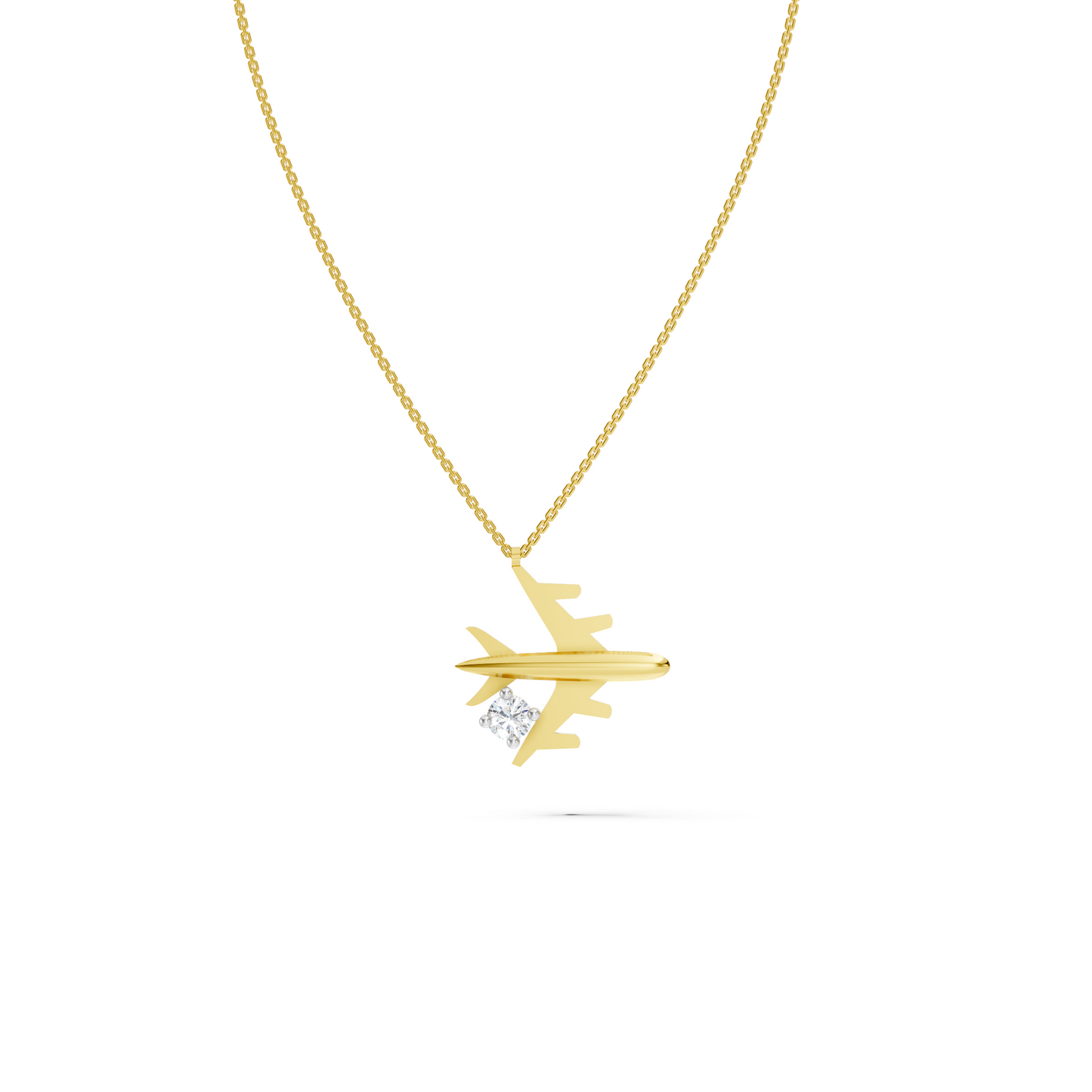 Solitaire Diamant Fly Halskæde
