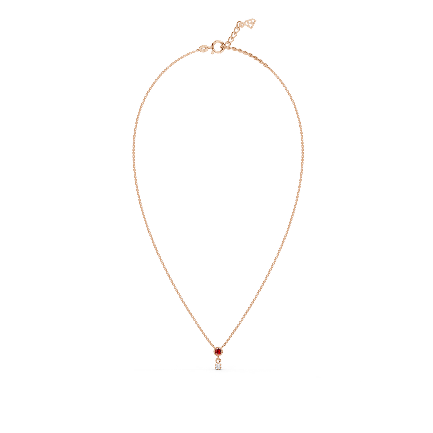 Pearl Drop Pink Gemstone Necklace