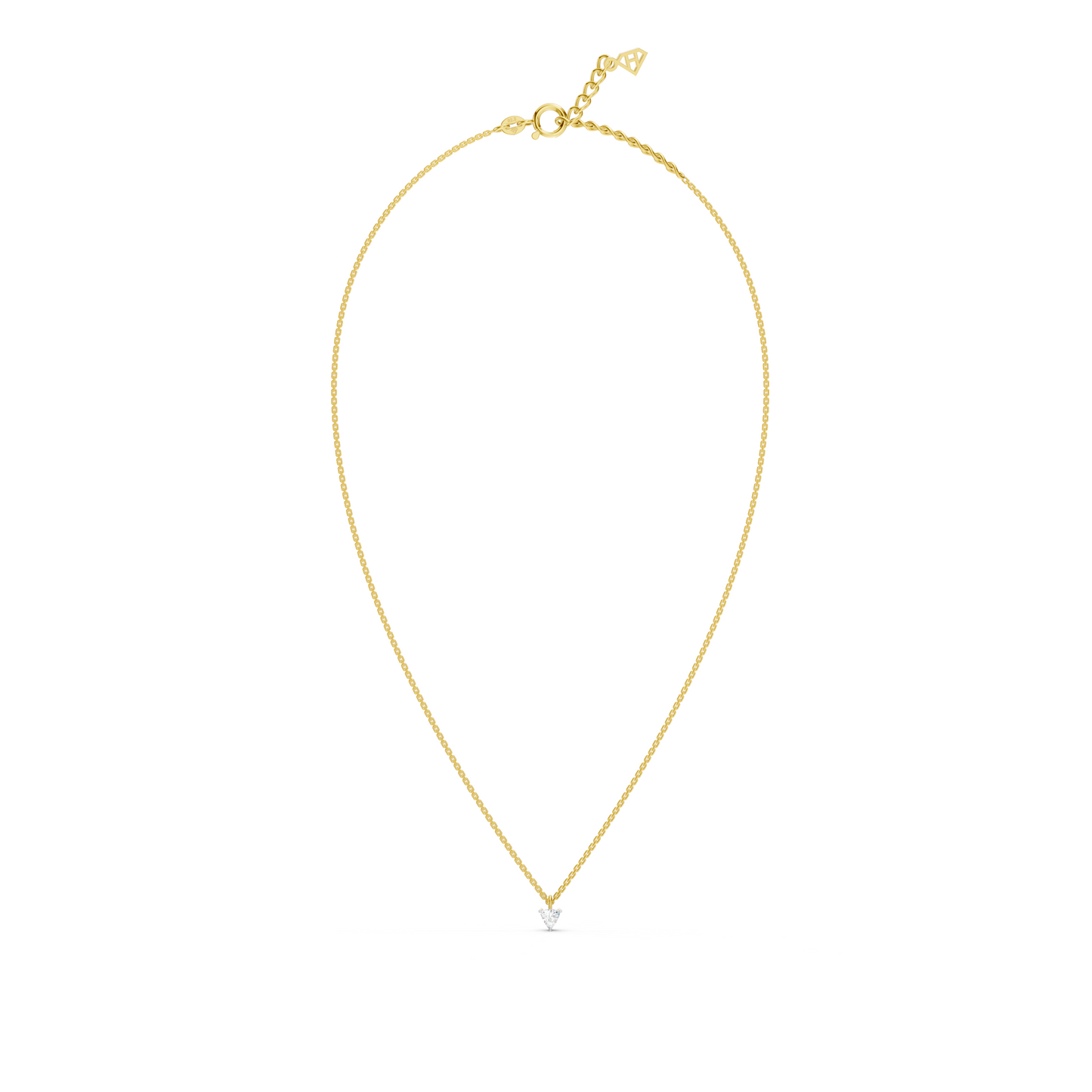 Collier solitaire taille trillion