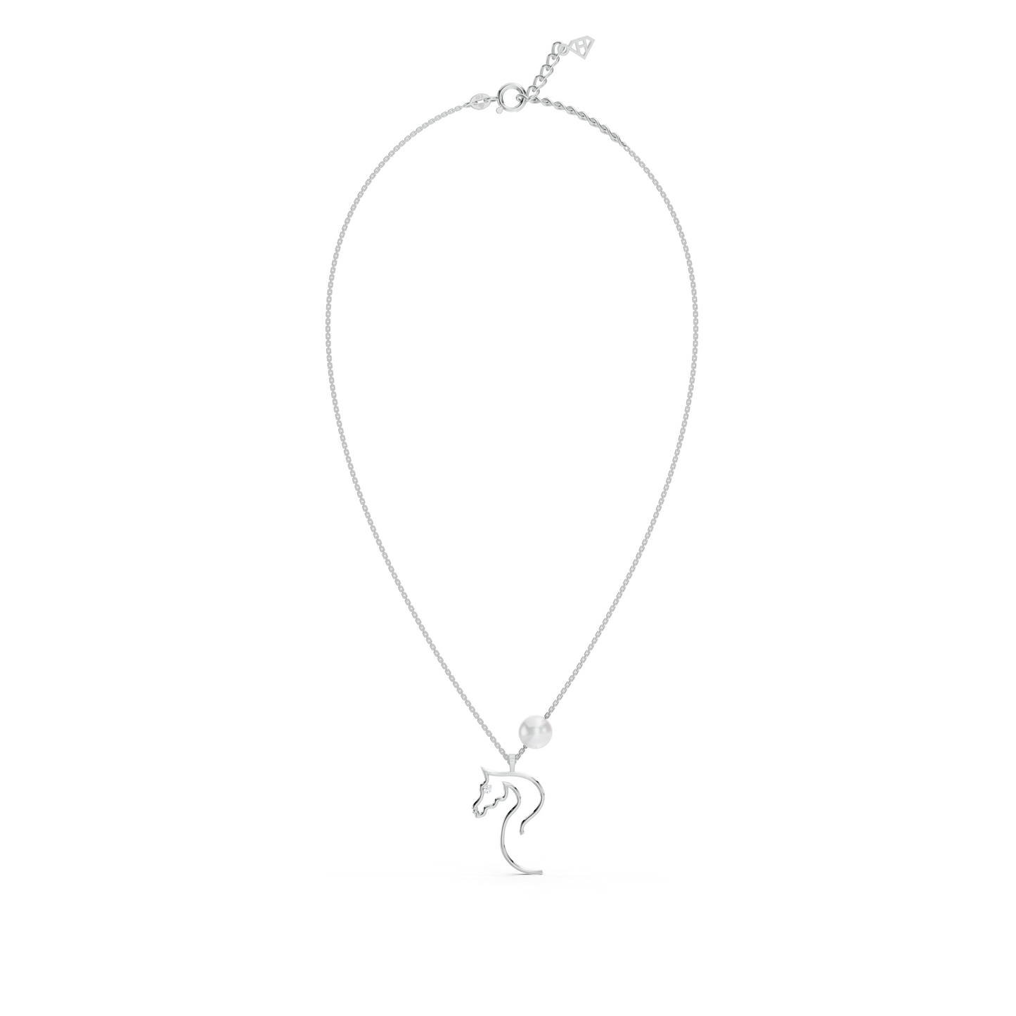 Pearl Horse Necklace