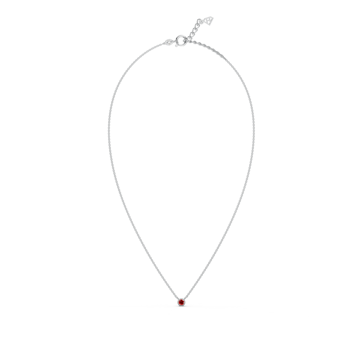 Round pink Gemstone necklace