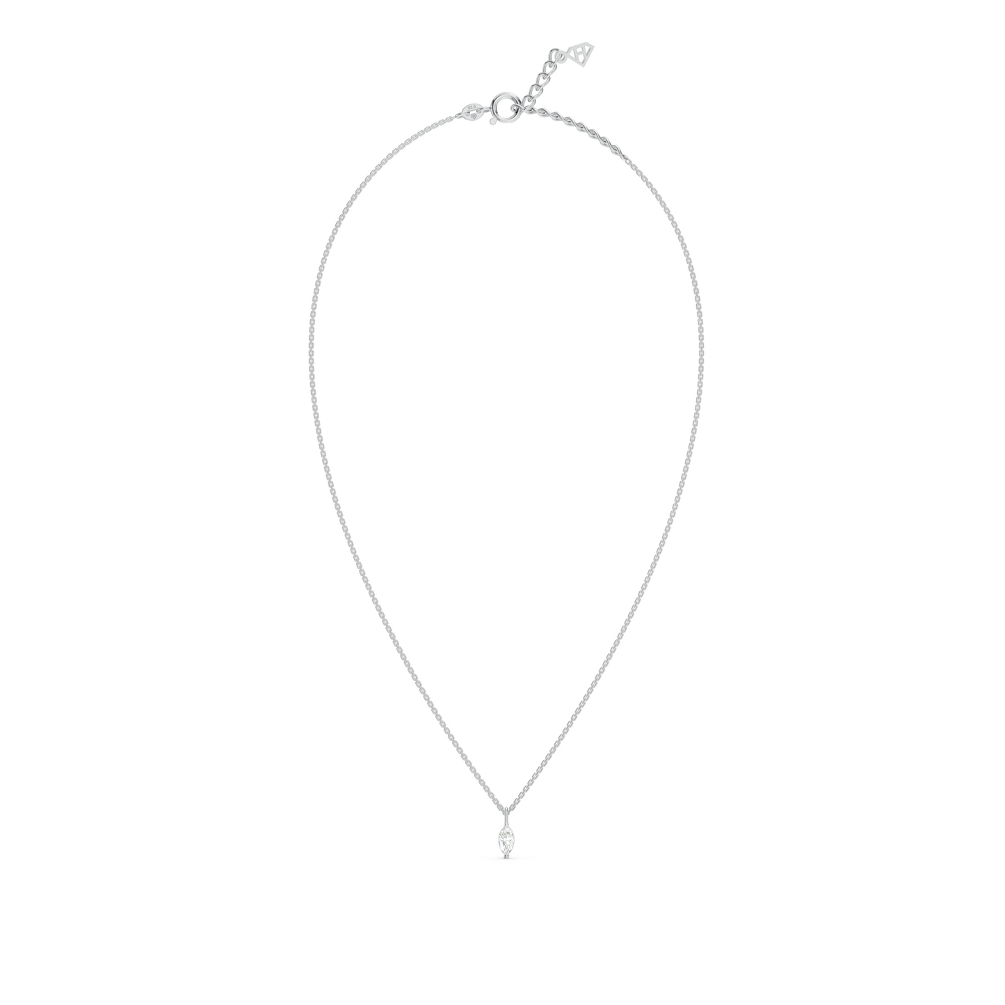 Collier Solitaire Marquise