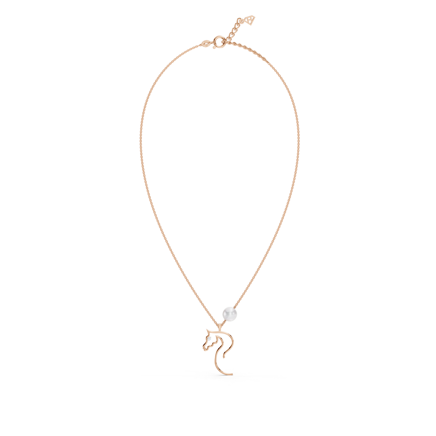 Pearl Horse Necklace