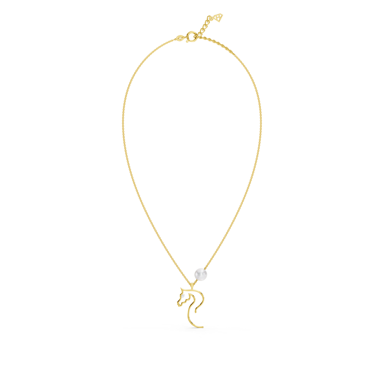Pearl Horse Necklace