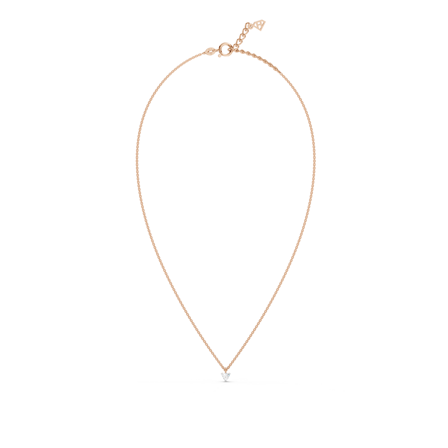 Collier solitaire taille trillion