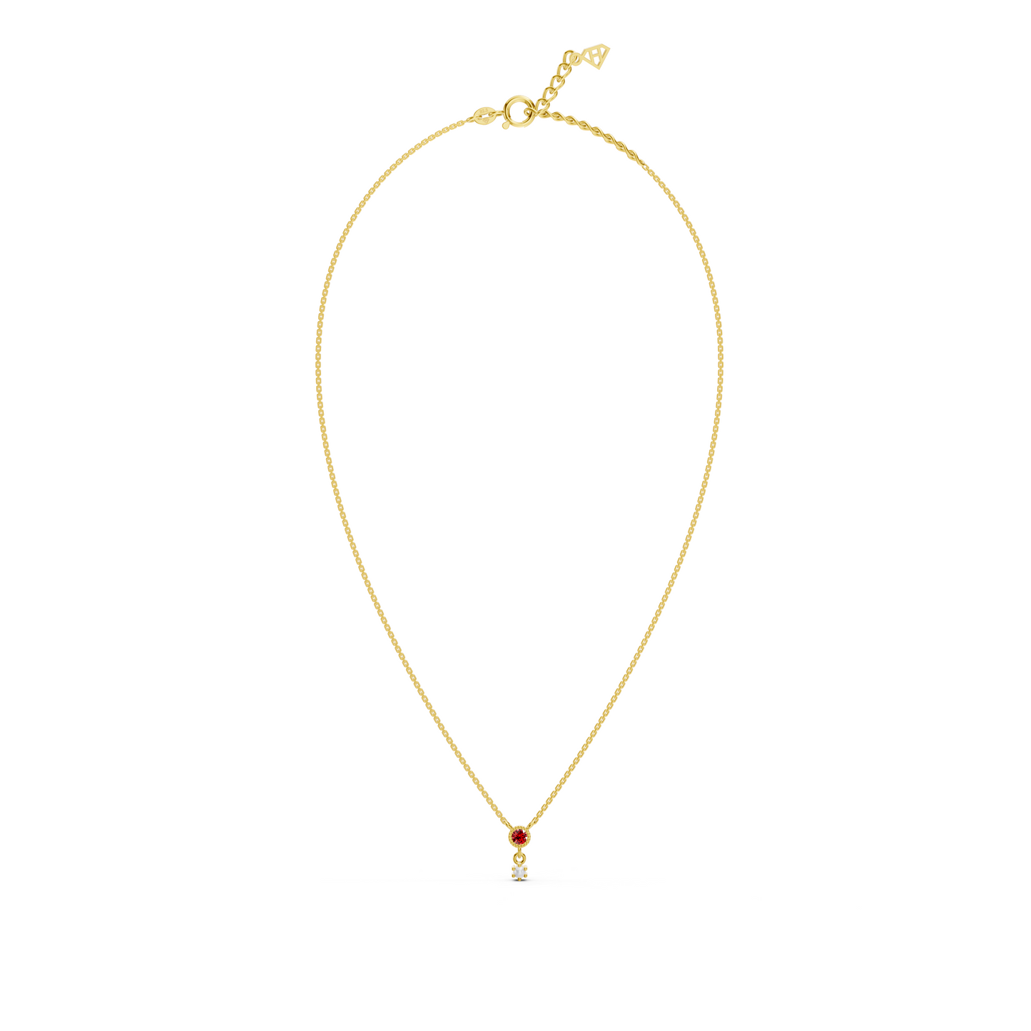 Pearl Drop Pink Gemstone Necklace