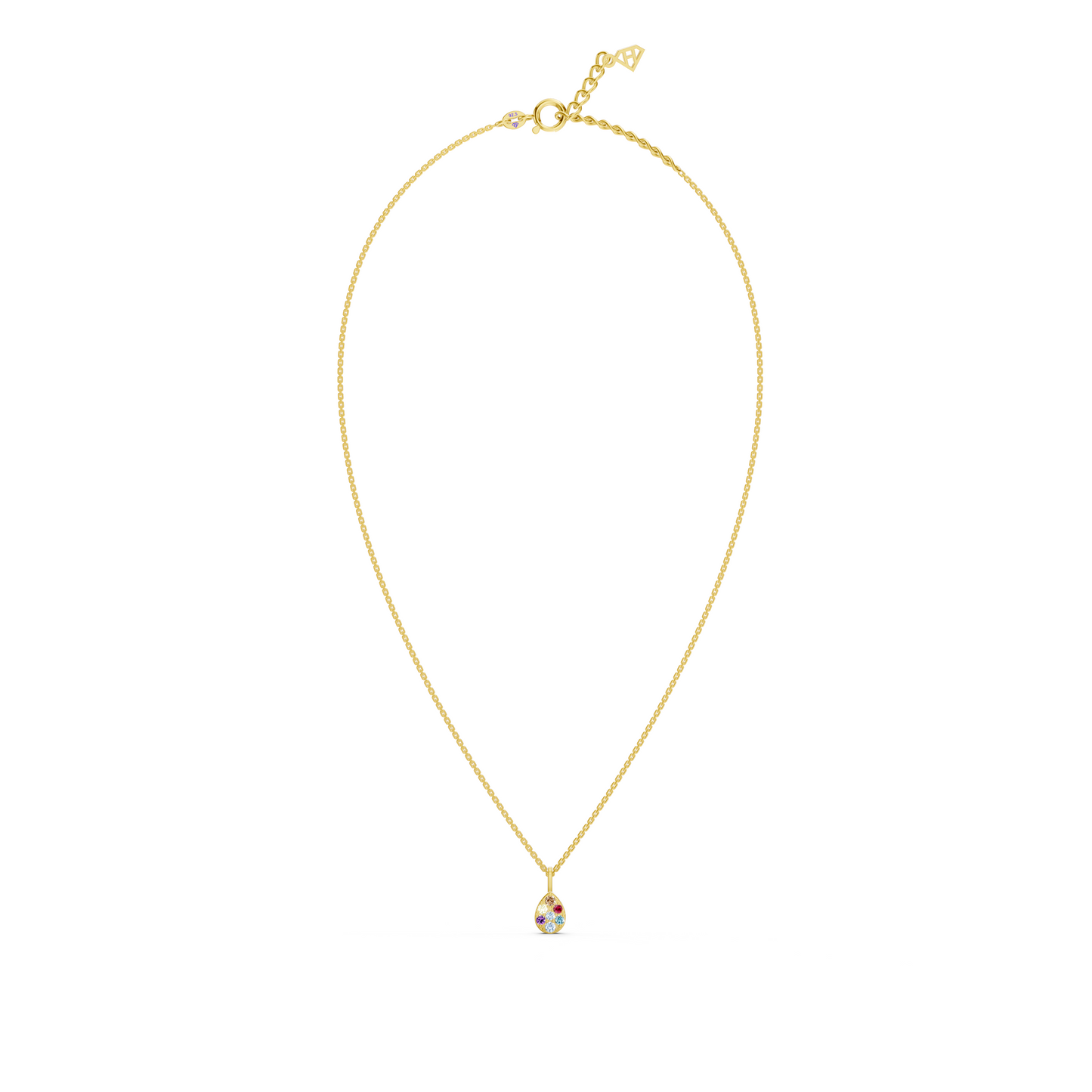 Multicolor Pear Necklace