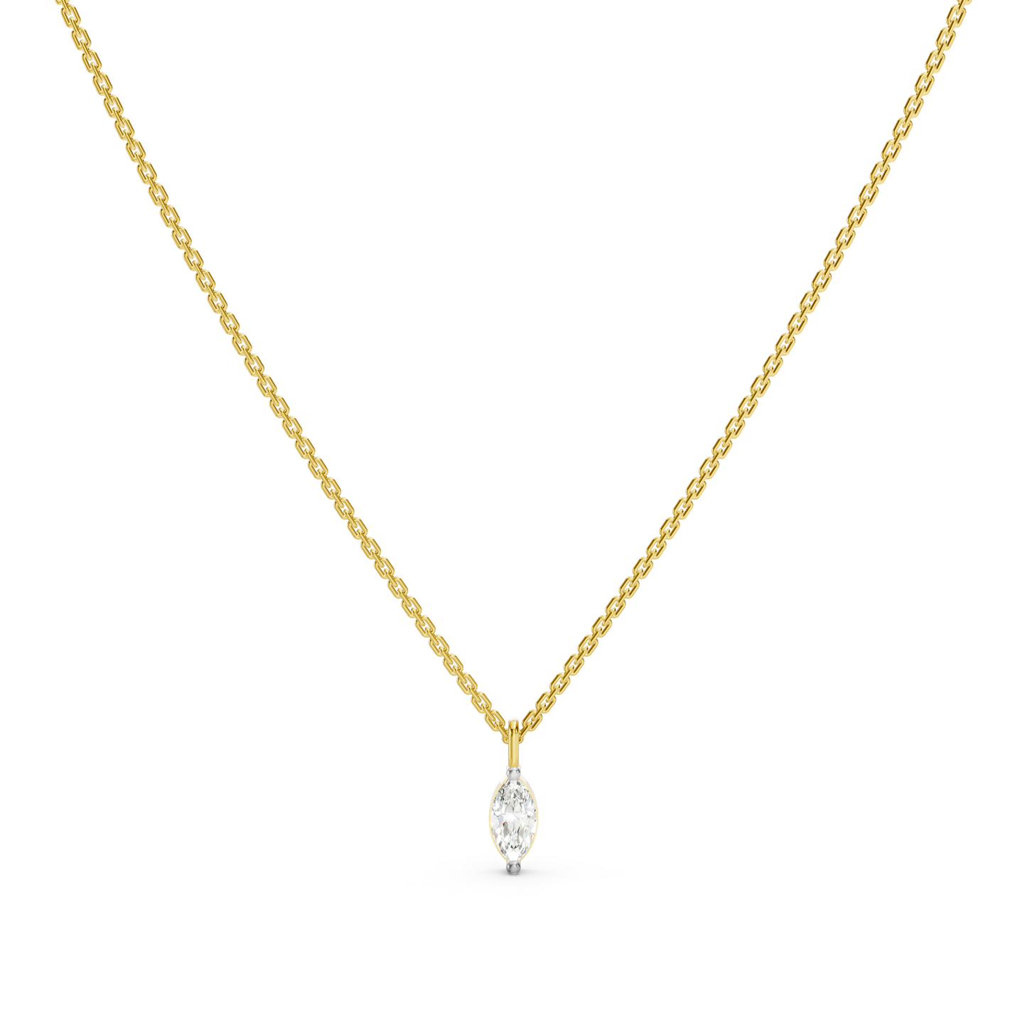 Collier Solitaire Marquise