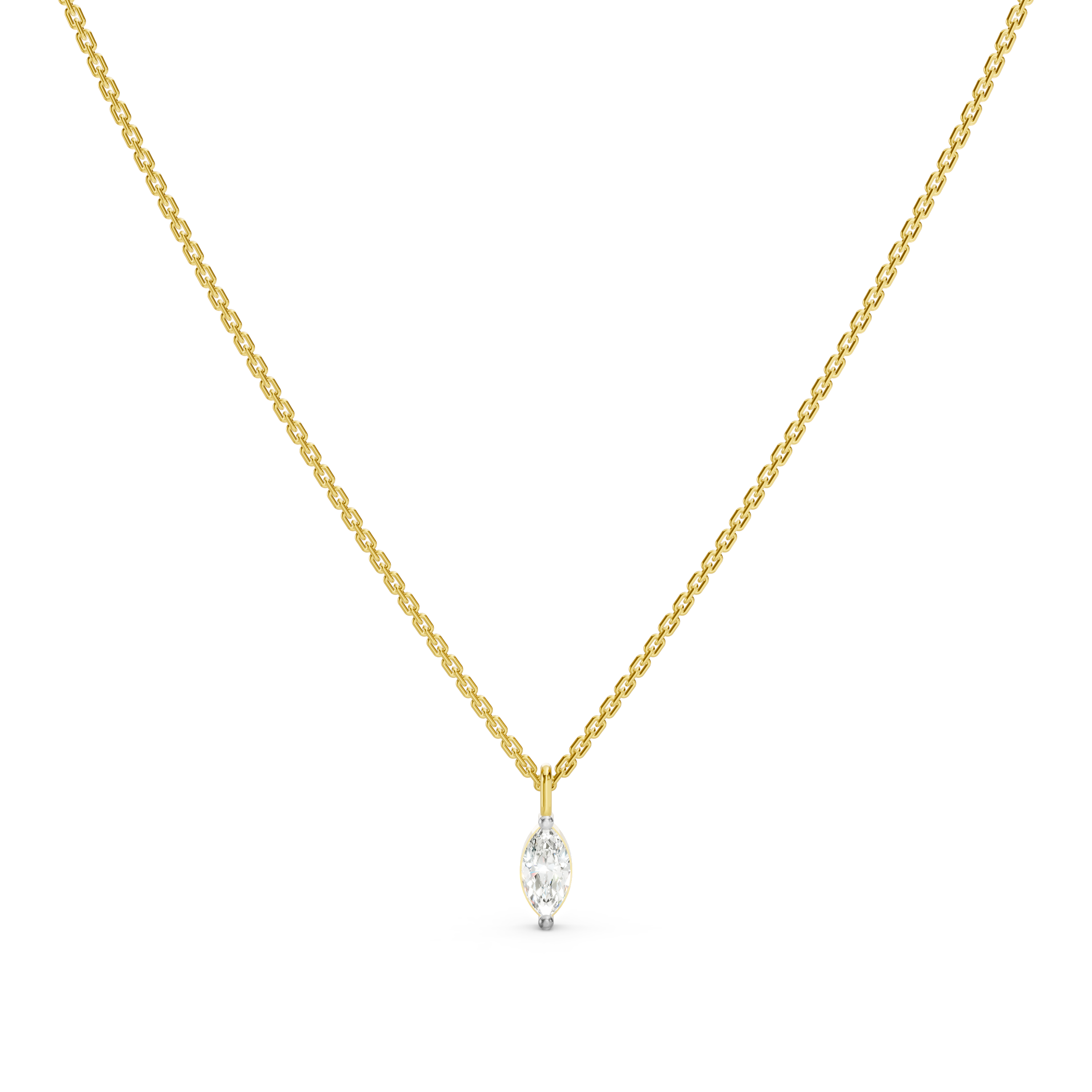 Solitaire Marquise halskæde