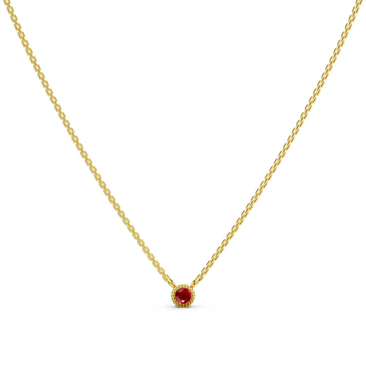 Round pink Gemstone necklace