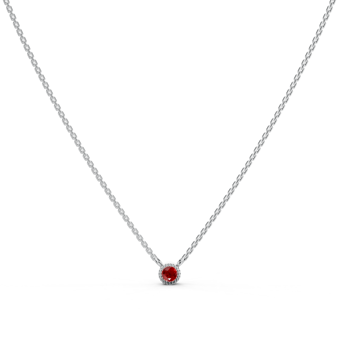 Round pink Gemstone necklace