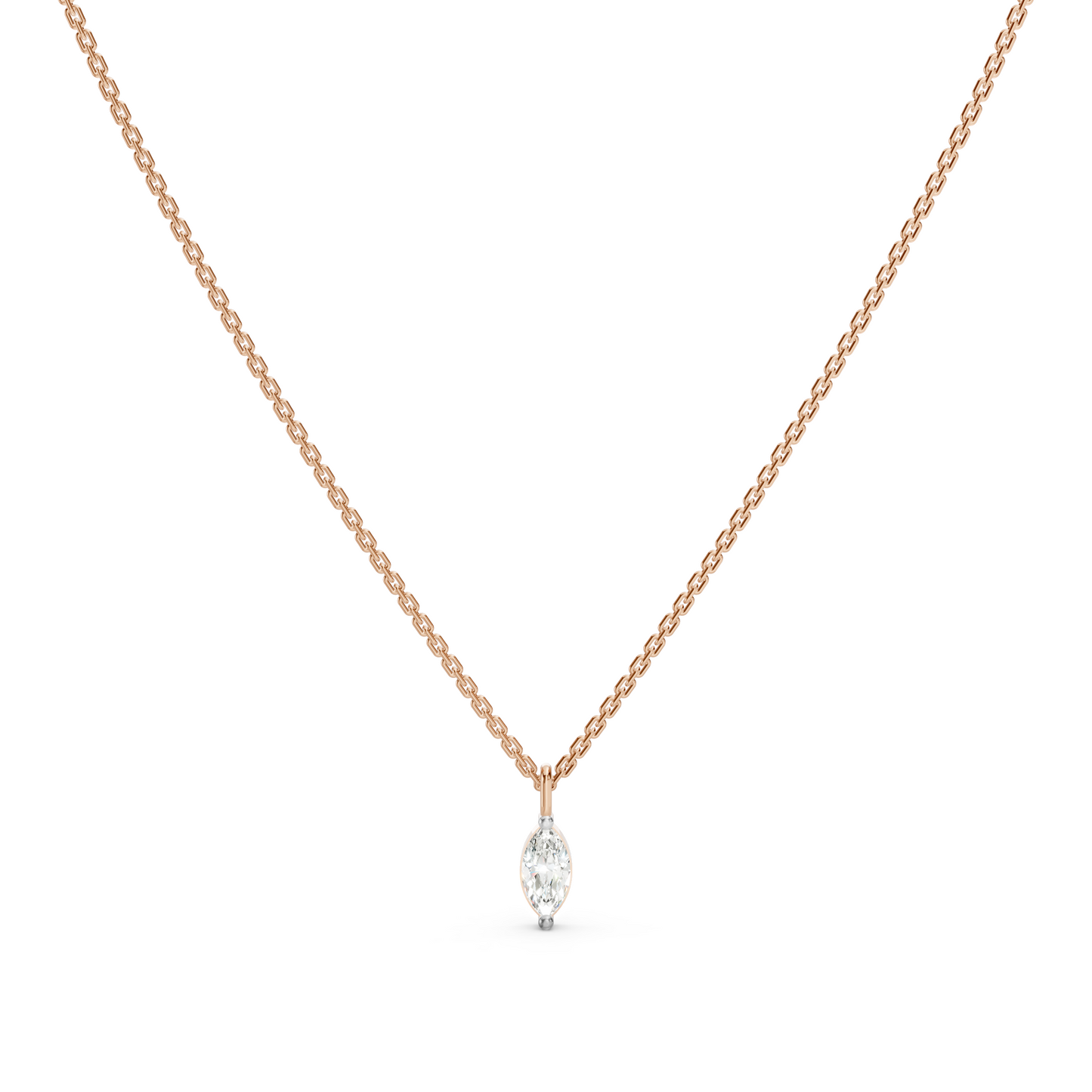 Collier Solitaire Marquise