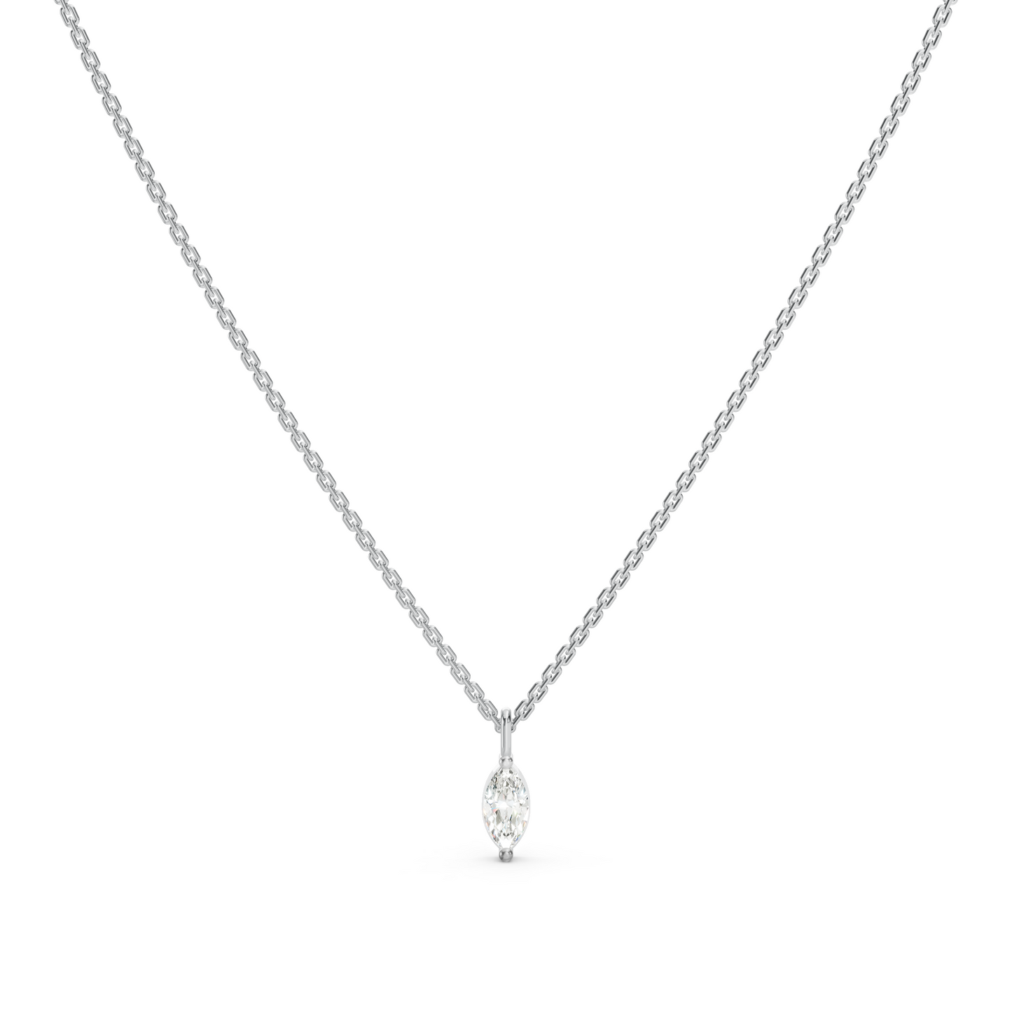 Collier Solitaire Marquise