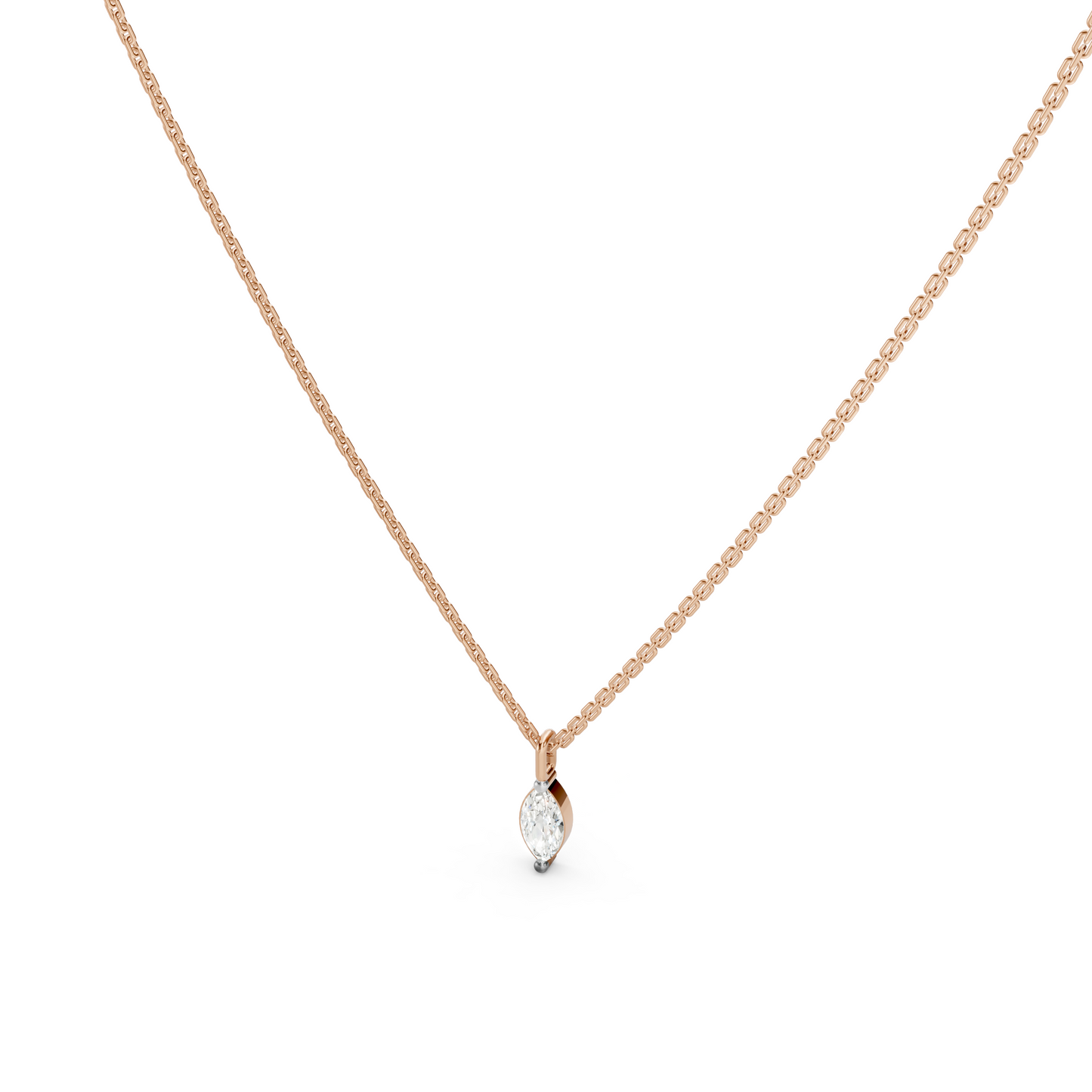 Collier Solitaire Marquise