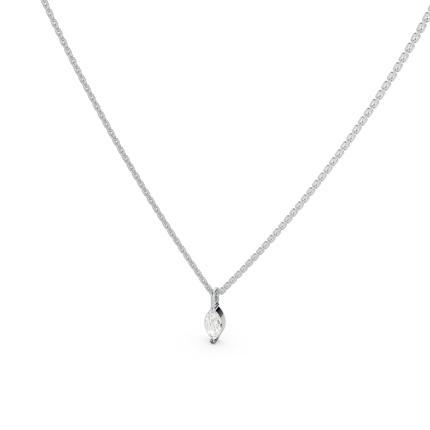 Collier Solitaire Marquise