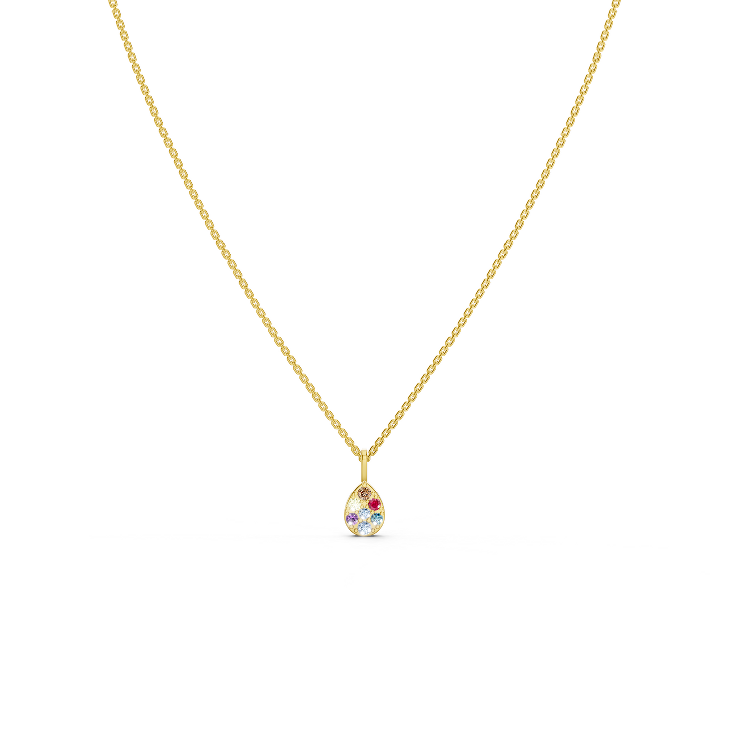 Multicolor Pear Necklace