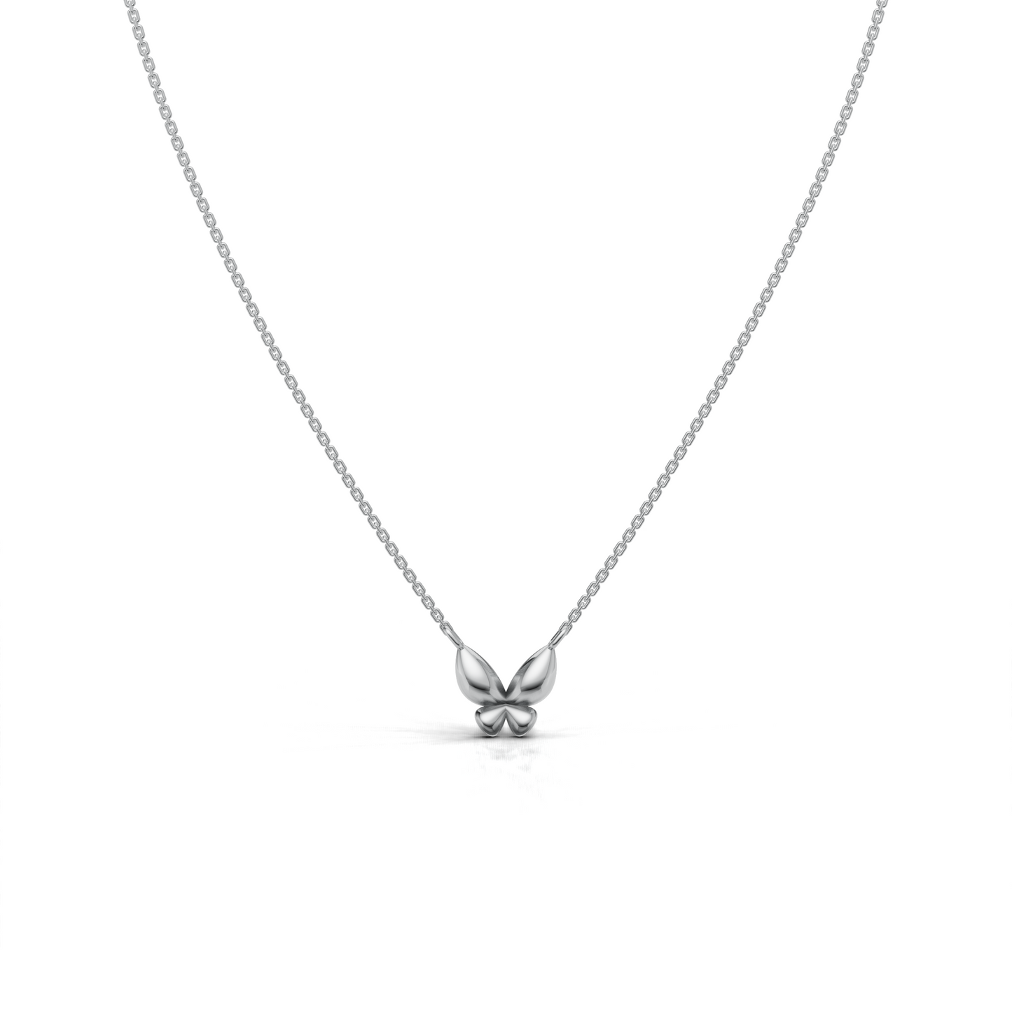 Puffed Butterfly Necklace