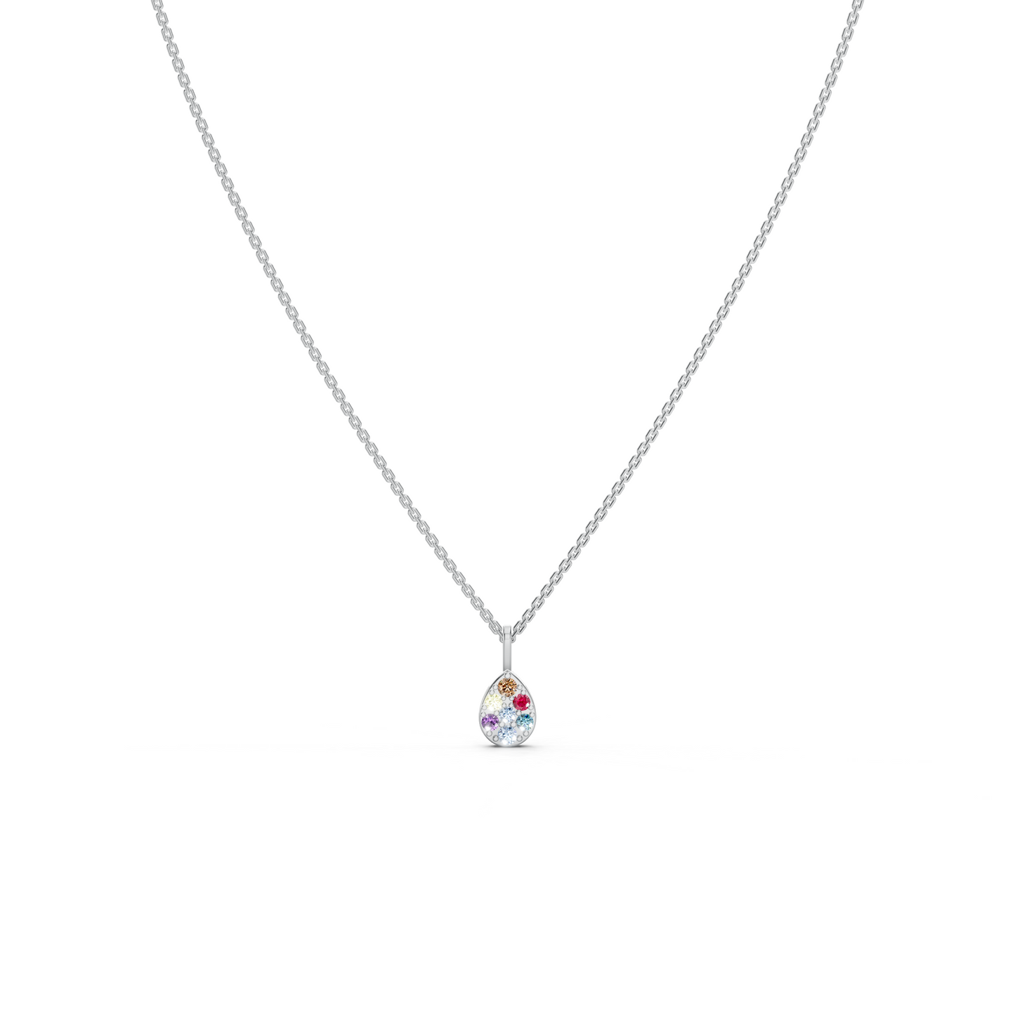 Multicolor Pear Necklace