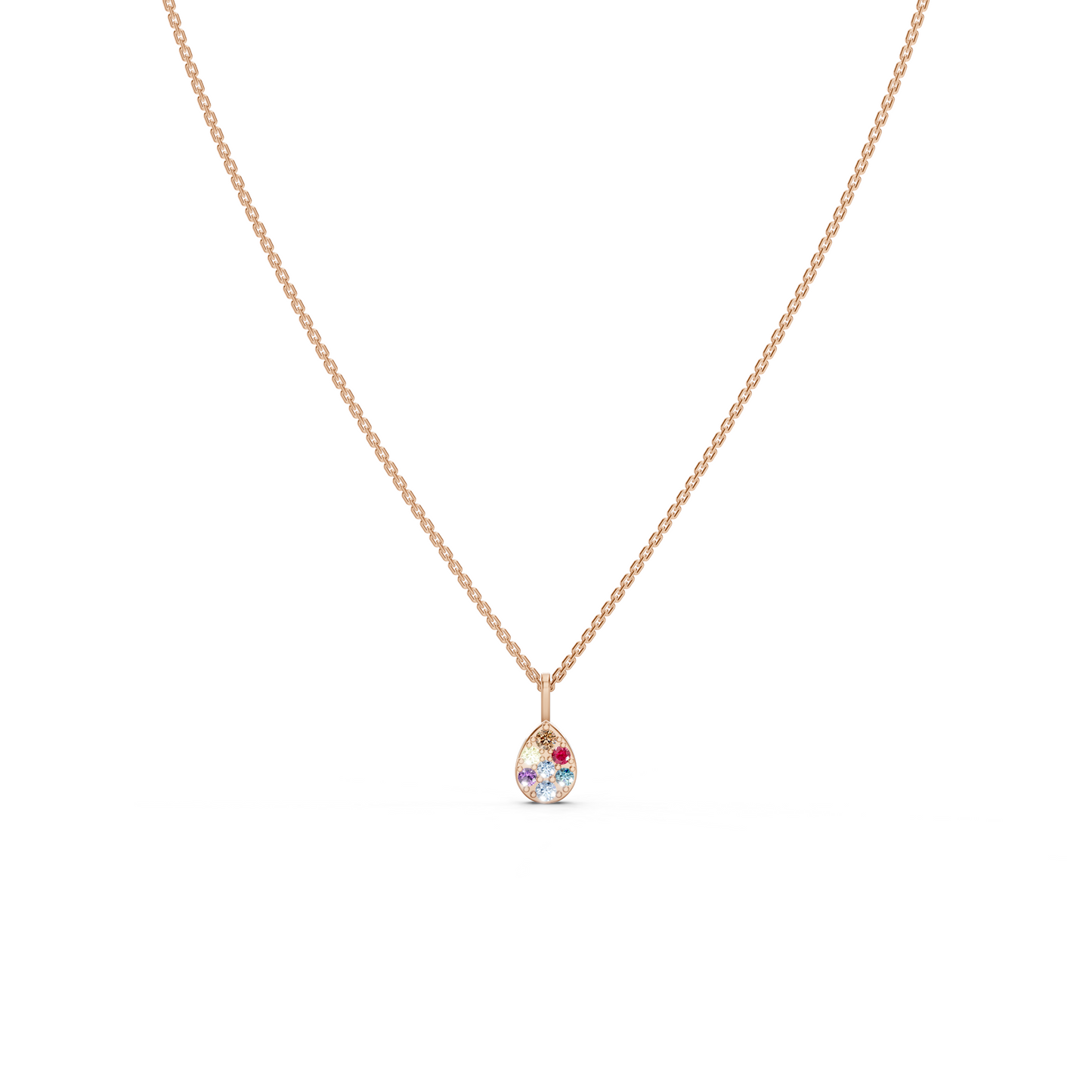 Multicolor Pear Necklace