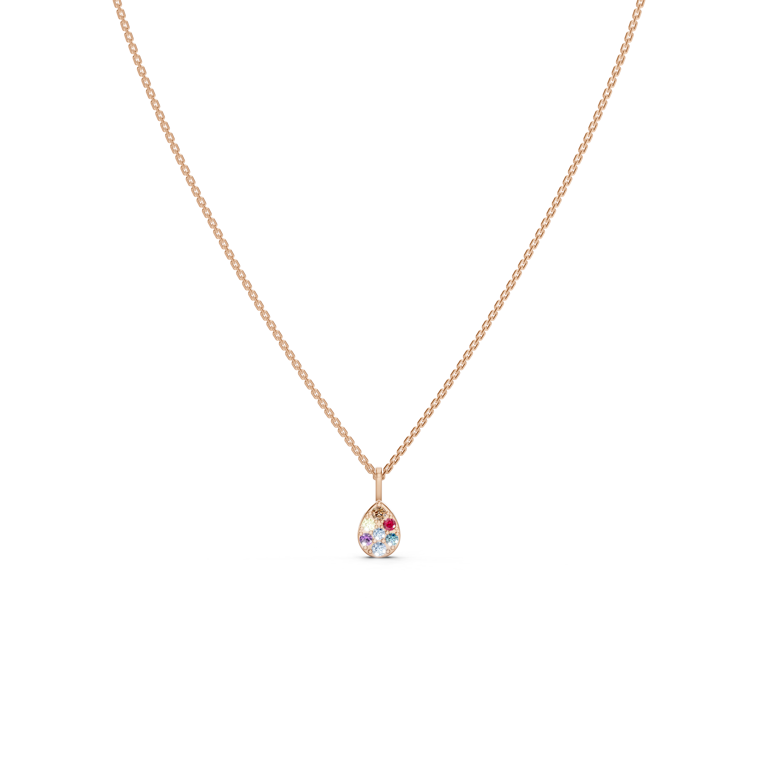Multicolor Pear Necklace