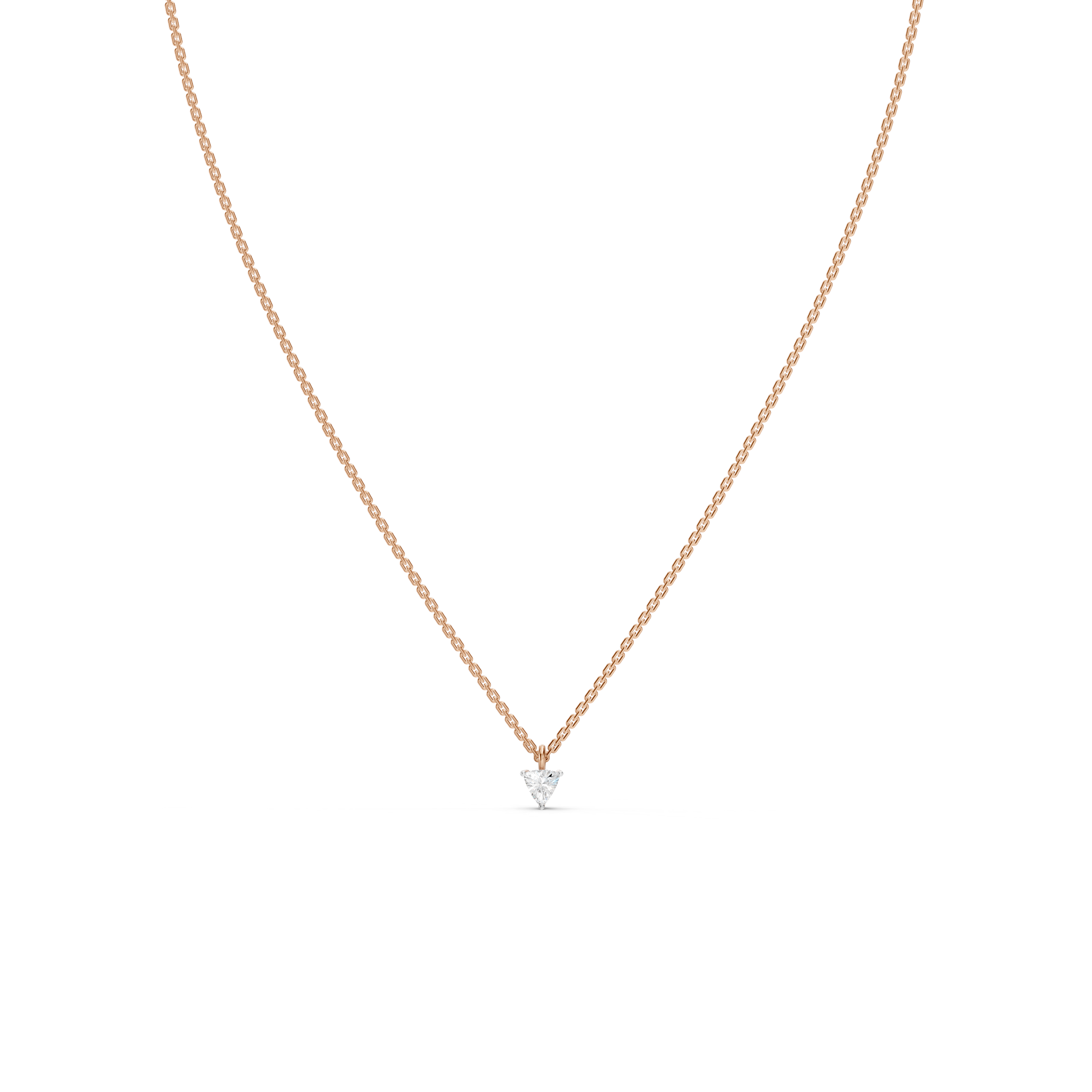 Trillion Cut solitaire Necklace