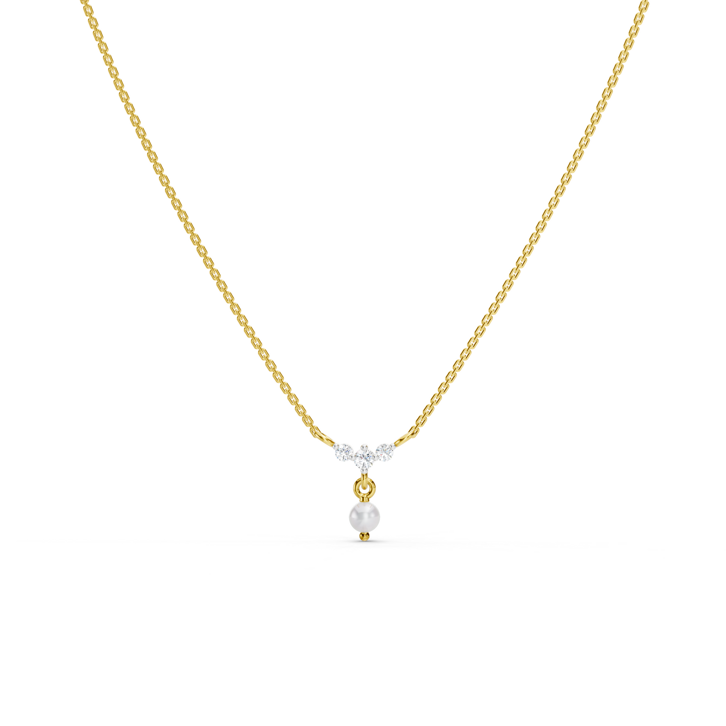 Pearl Drop Mini Curve necklace