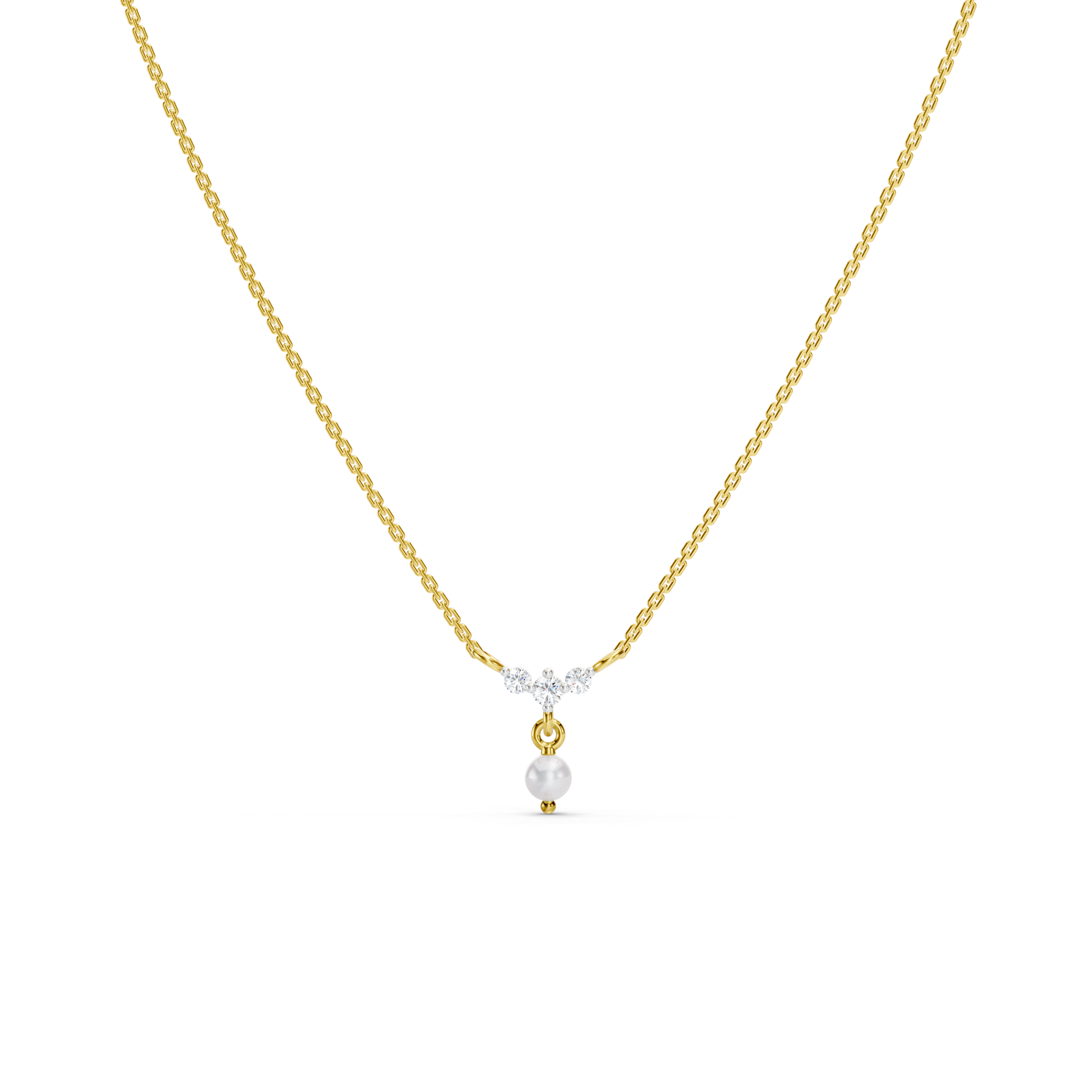 Pearl Drop Mini Curve necklace