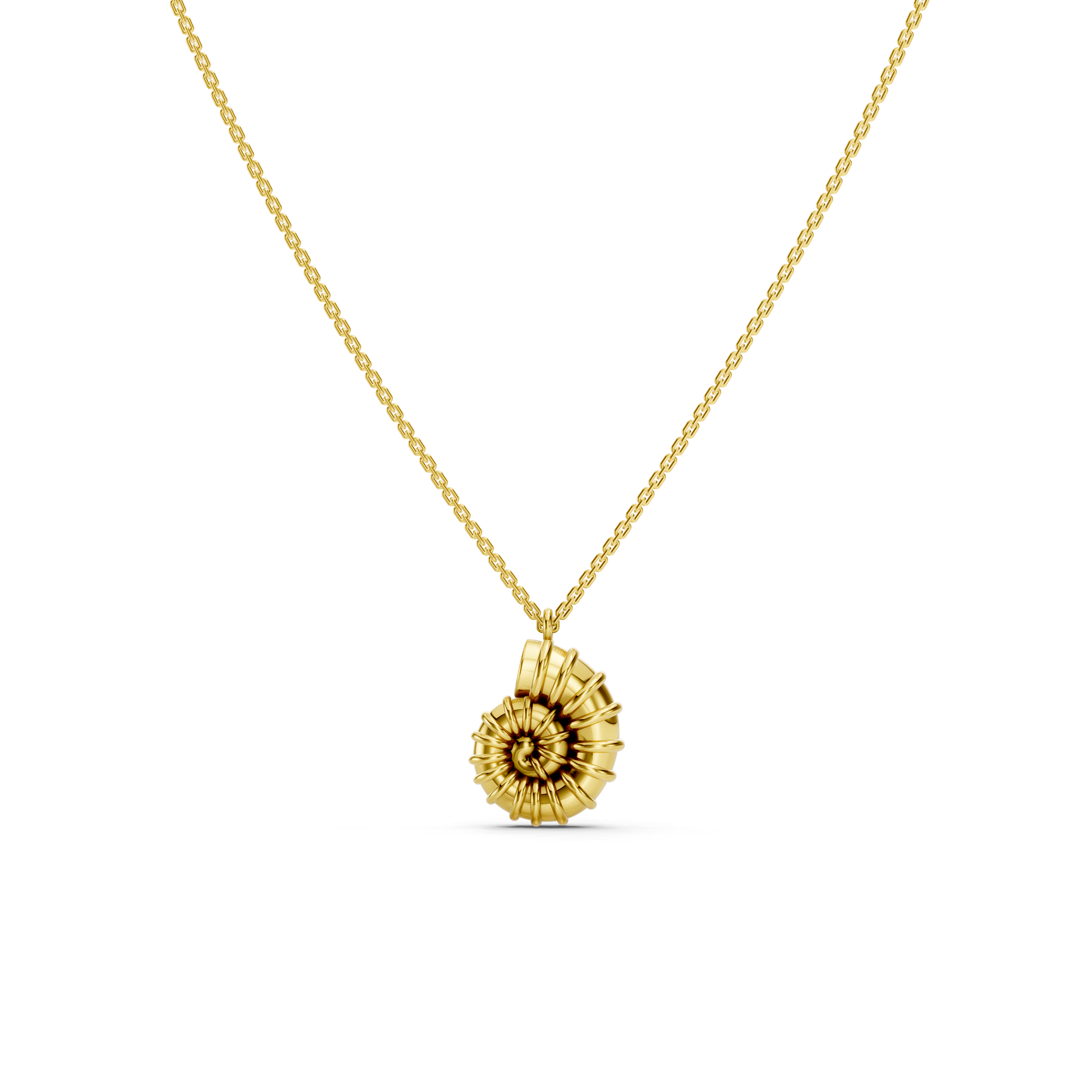 Spiral shell Pendant Necklace
