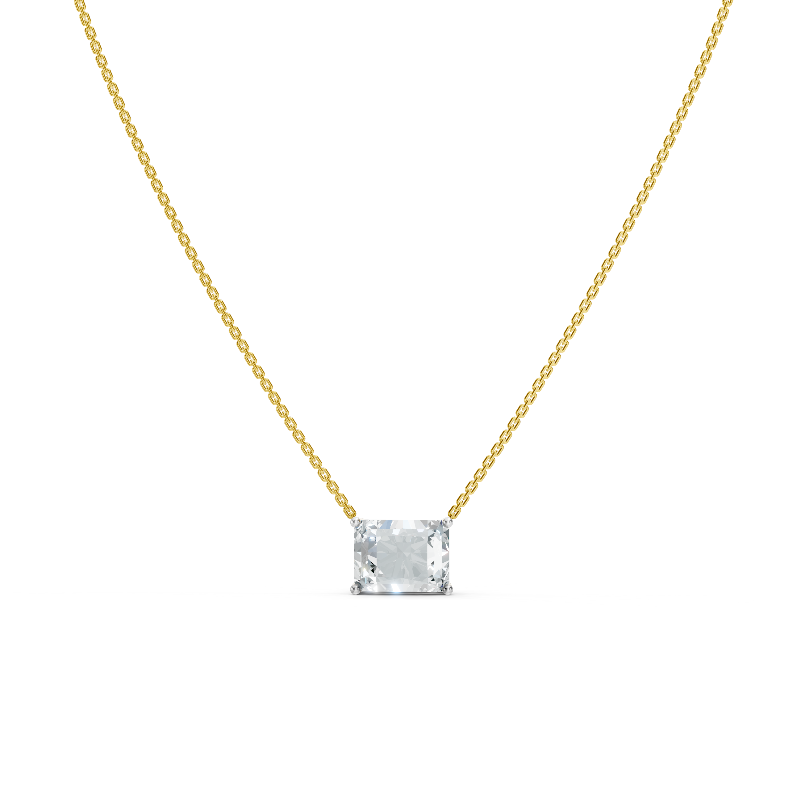 Square pendant Necklace