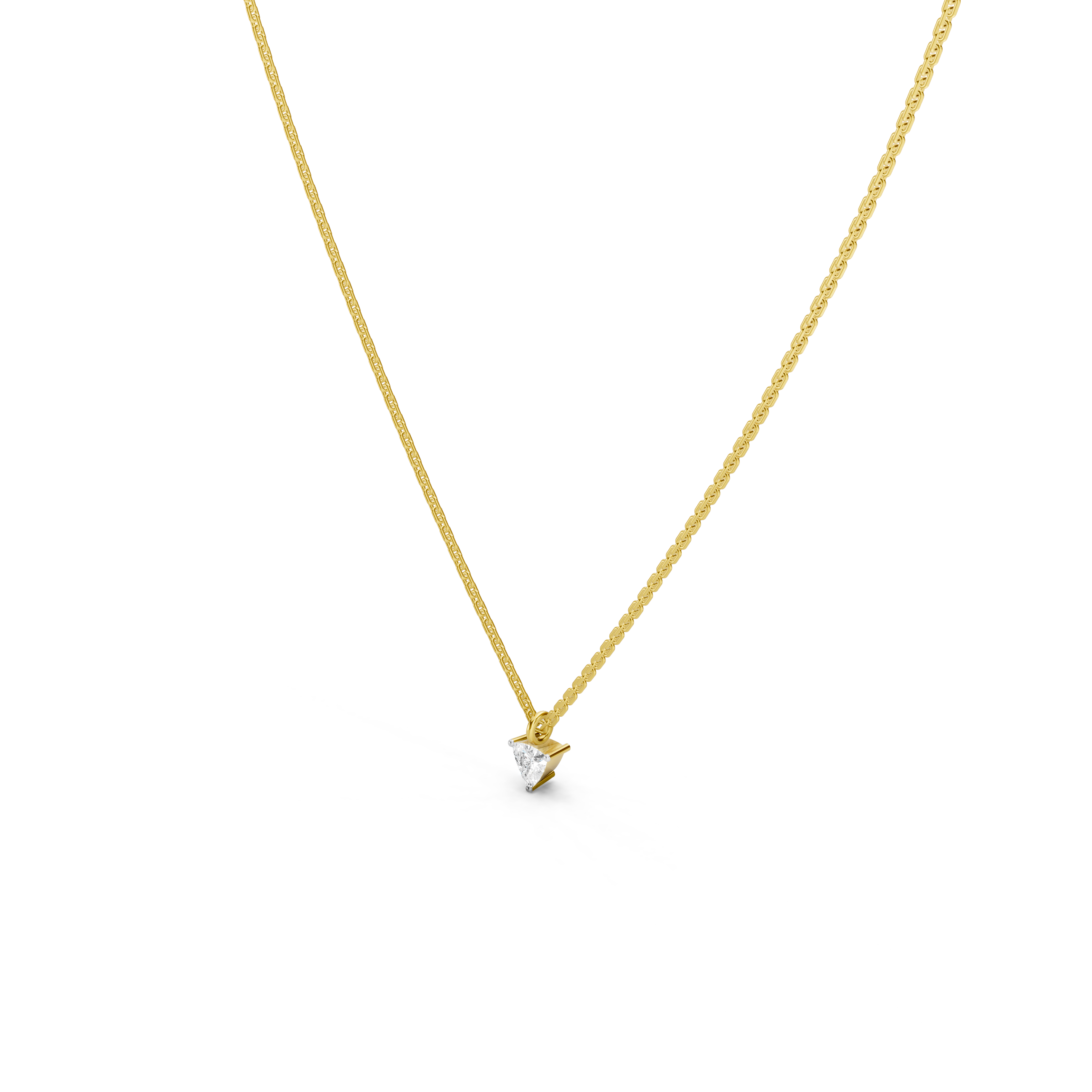 Collier solitaire taille trillion