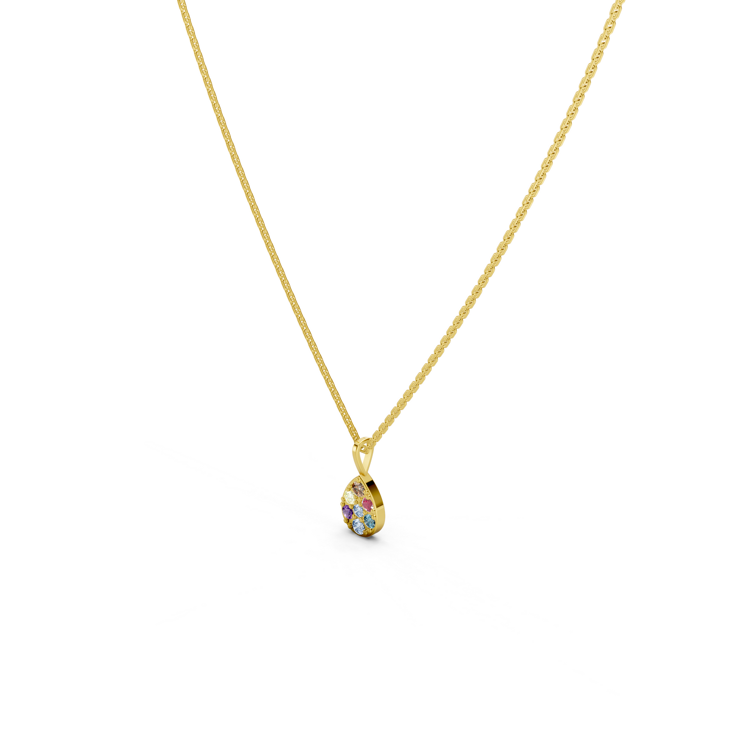 Multicolor Pear Necklace