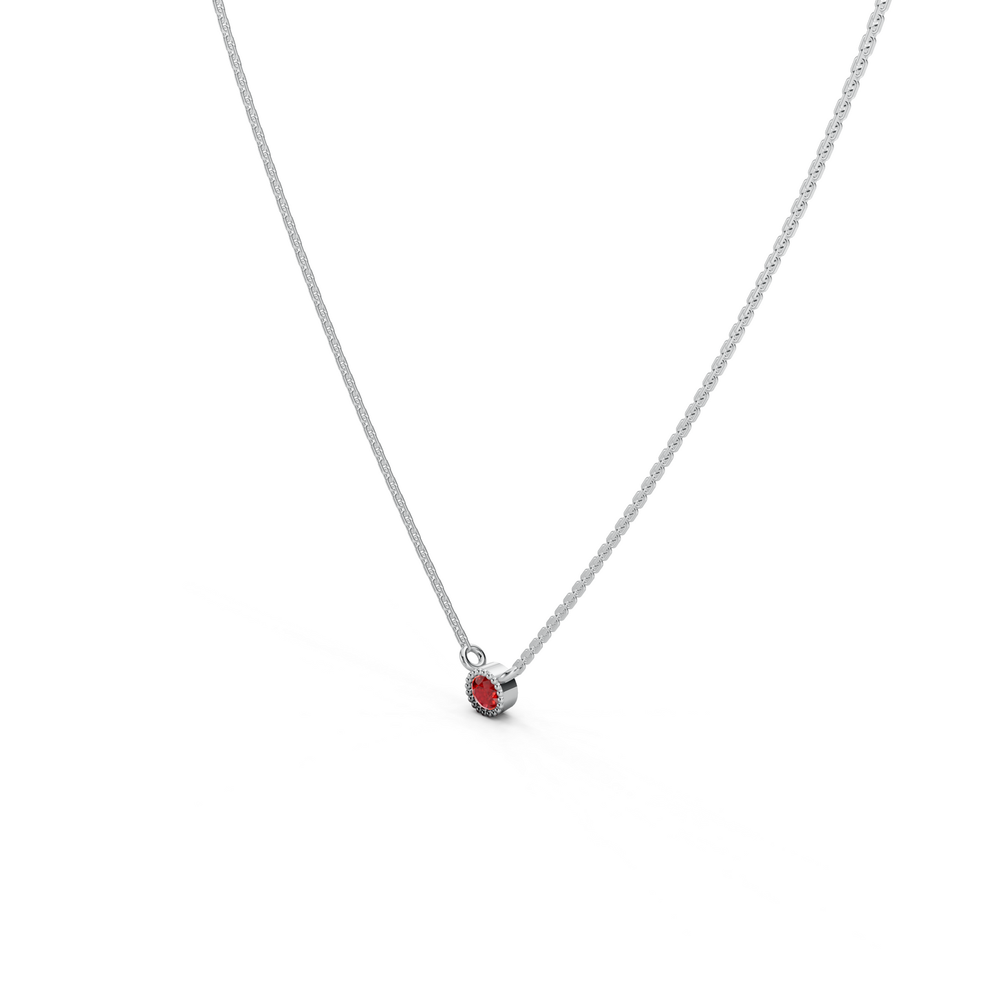 Round pink Gemstone necklace
