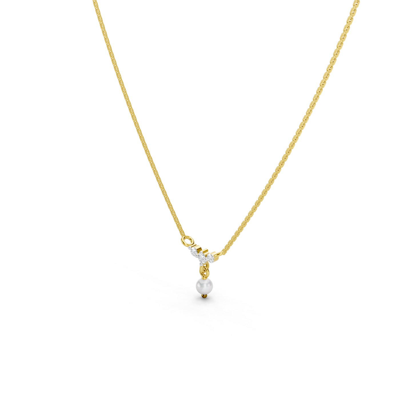 Pearl Drop Mini Curve necklace