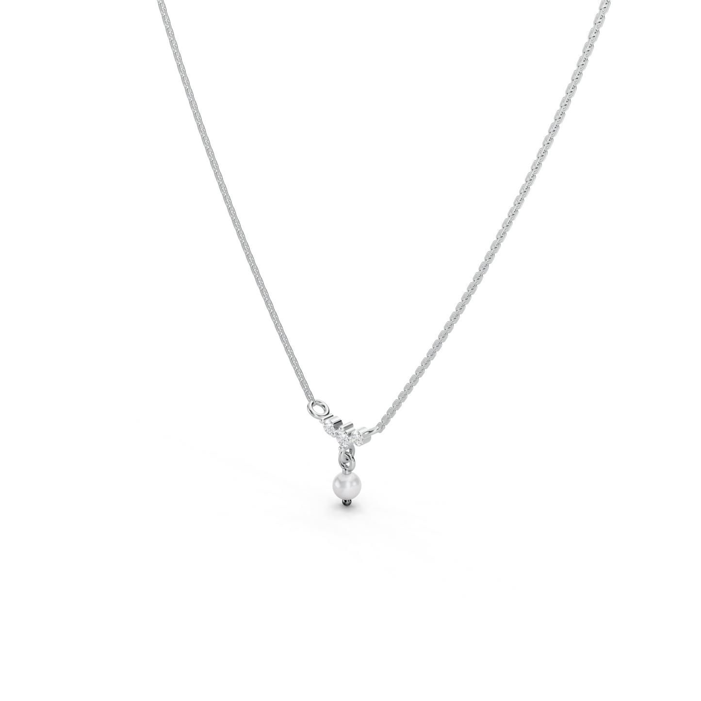 Pearl Drop Mini Curve necklace