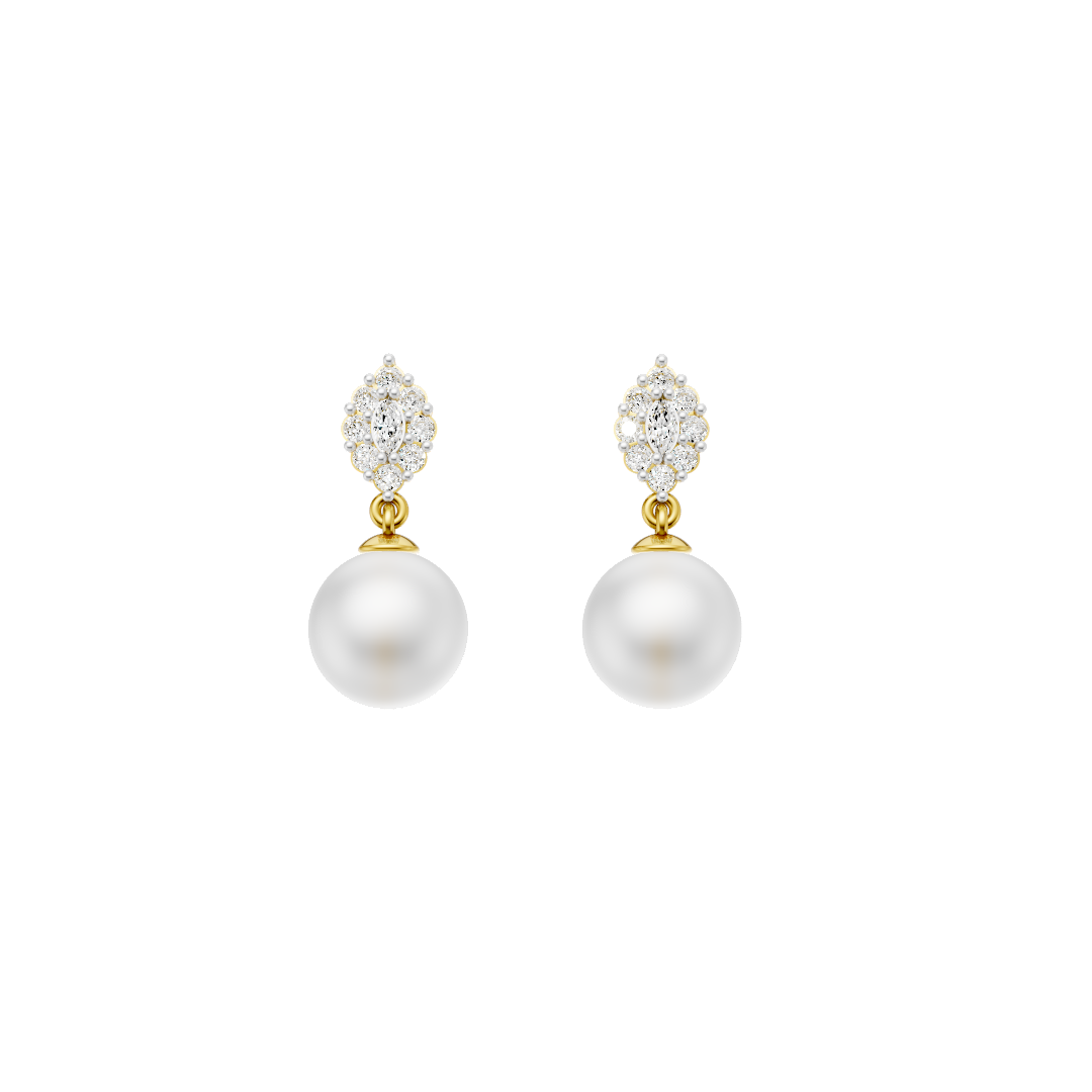 Pearl Drop Diamond Set
