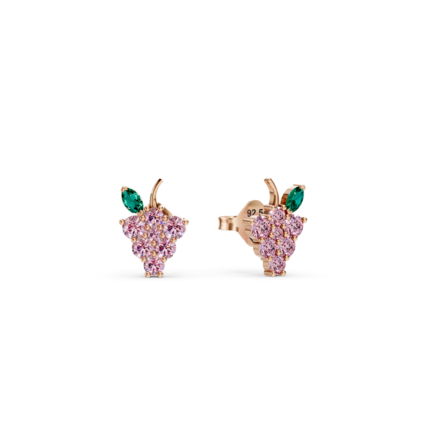 Boucles d'oreilles raisin