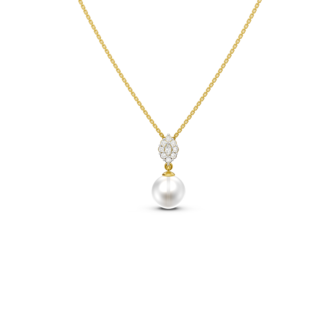 Pearl Drop Diamond Set