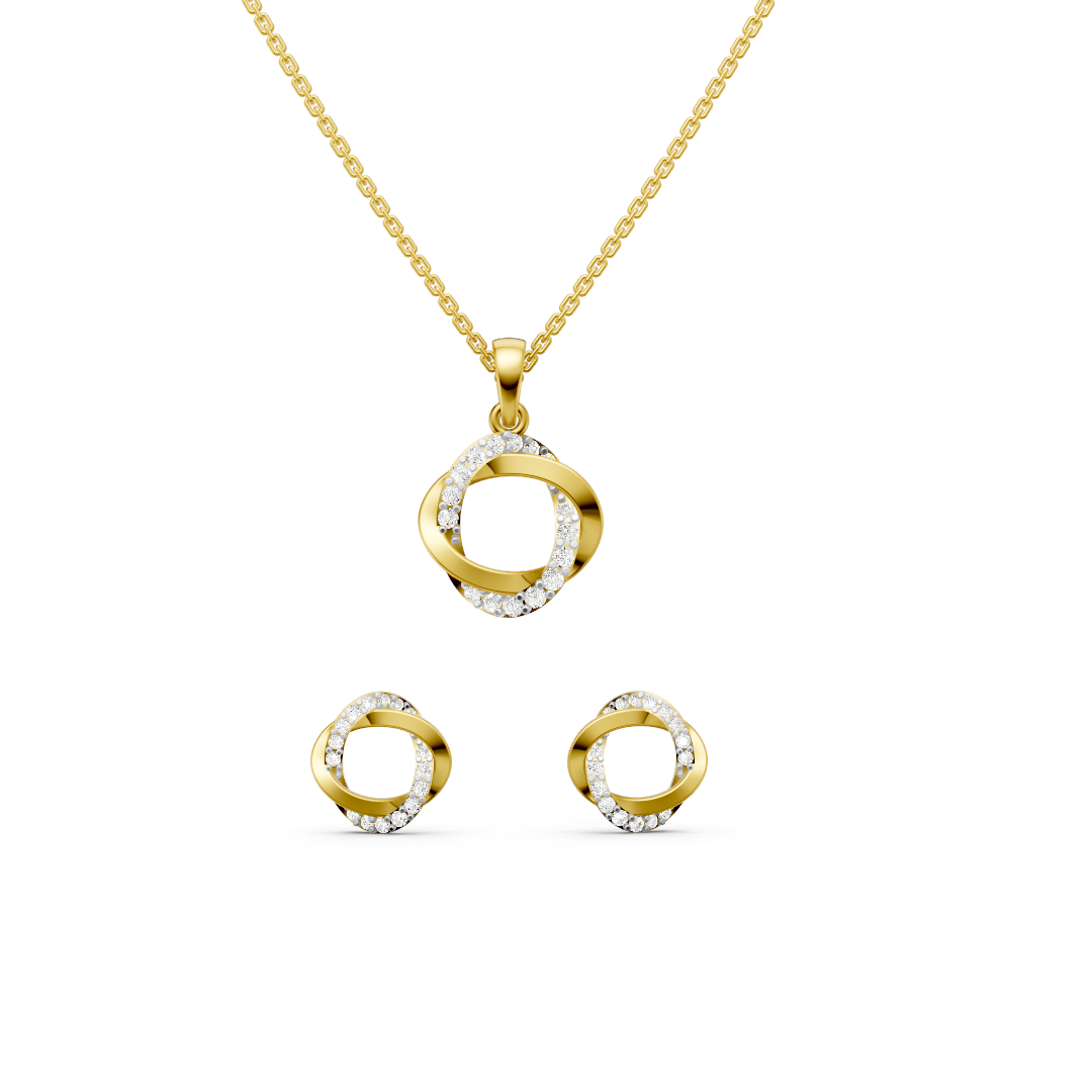Twisted Round diamond set