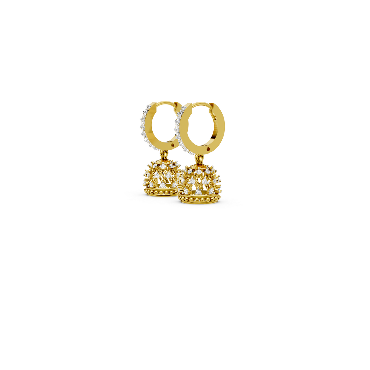 Diamond Hoop Dangling Jhumka