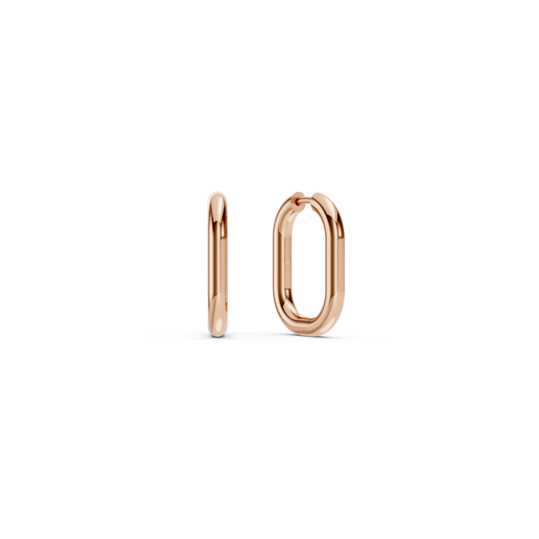 Boucles d'oreilles créoles rectangulaires