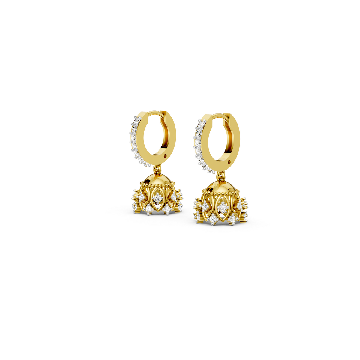 Diamond Hoop Mini Jhumka