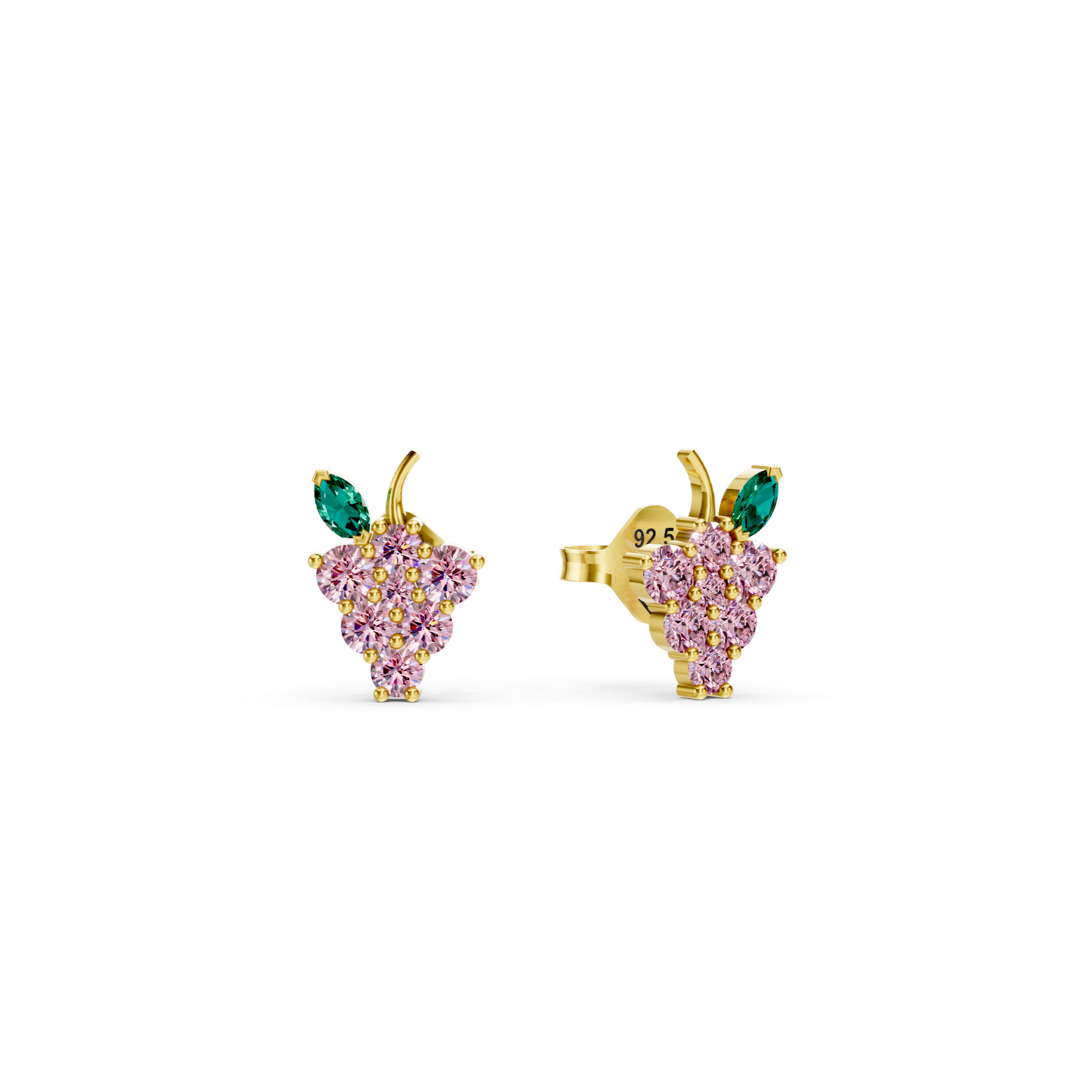 Boucles d'oreilles raisin
