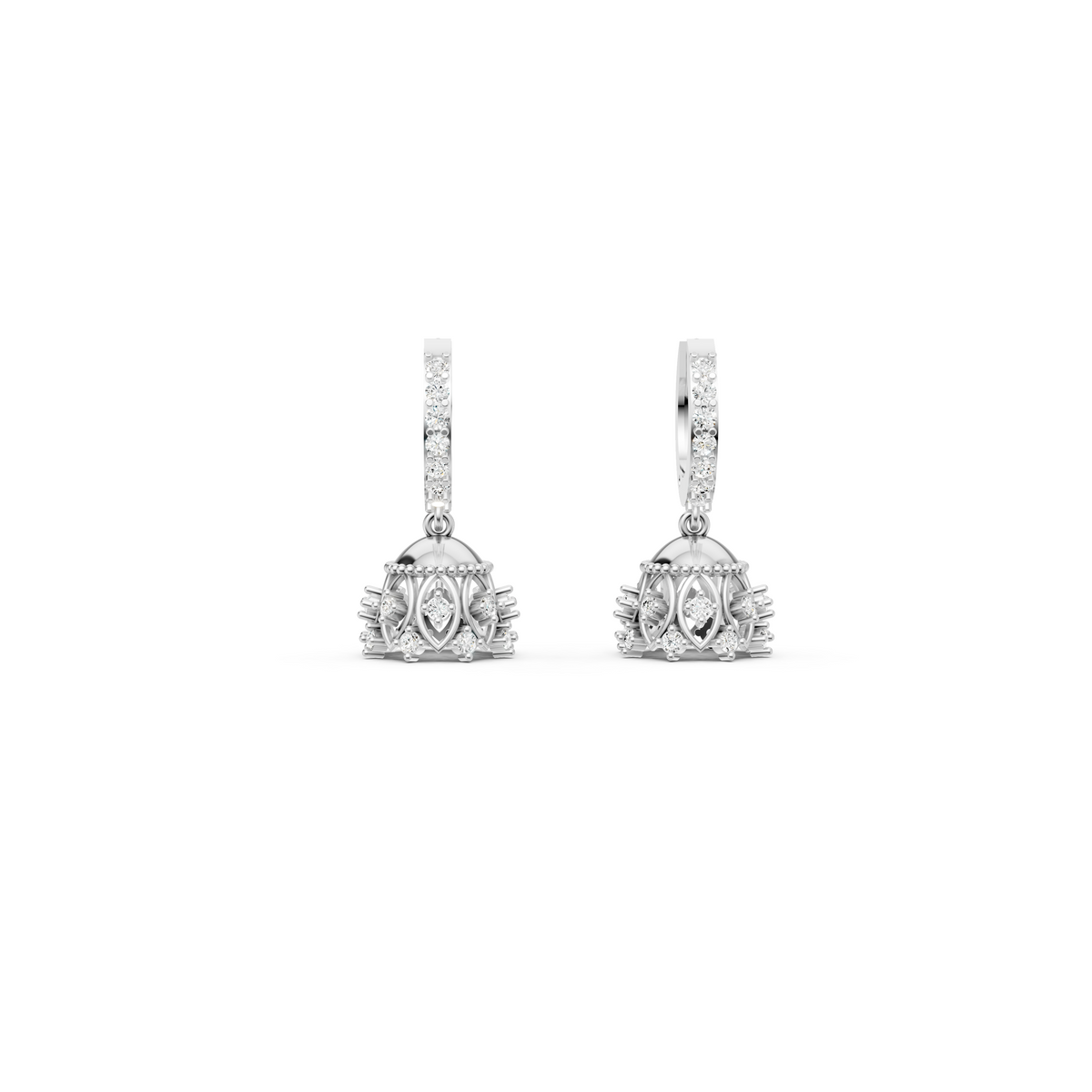 Diamond Hoop Mini Jhumka
