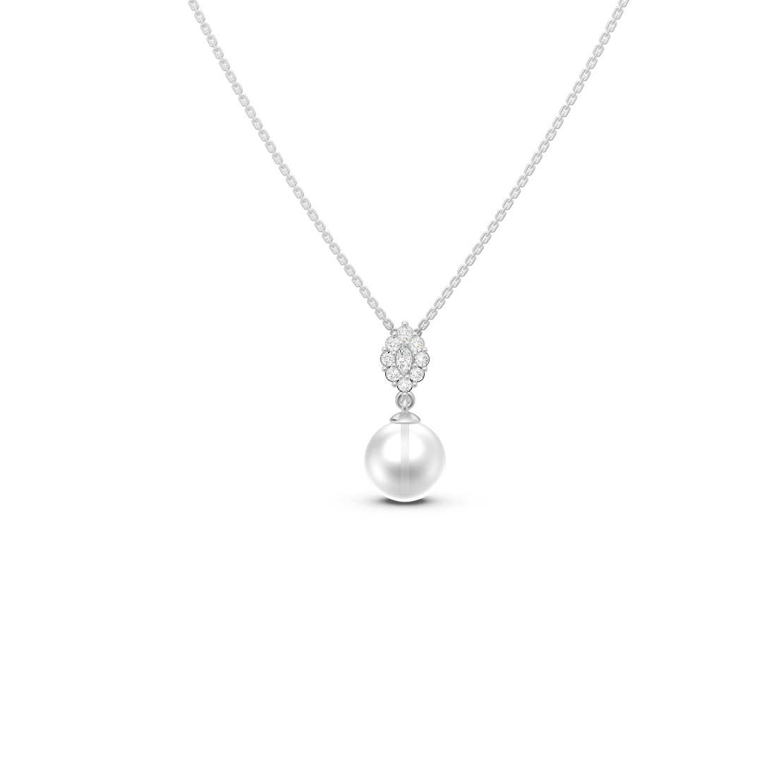 Pearl Drop Diamond Set