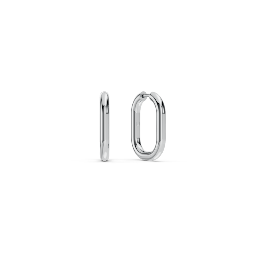 Boucles d'oreilles créoles rectangulaires